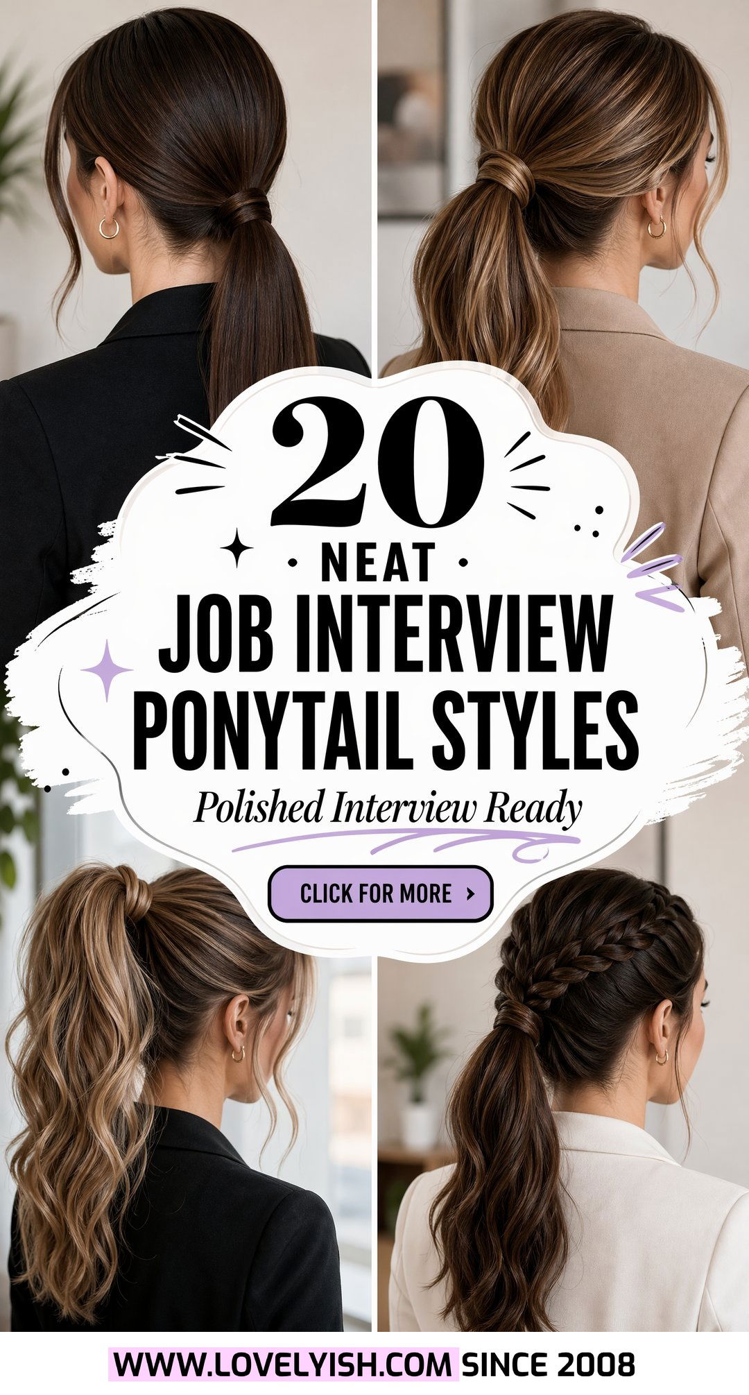20 Neat Job Interview Ponytail Styles for a Polished Look - 20 Neat Job Interview Ponytail Styles for a Polished Look