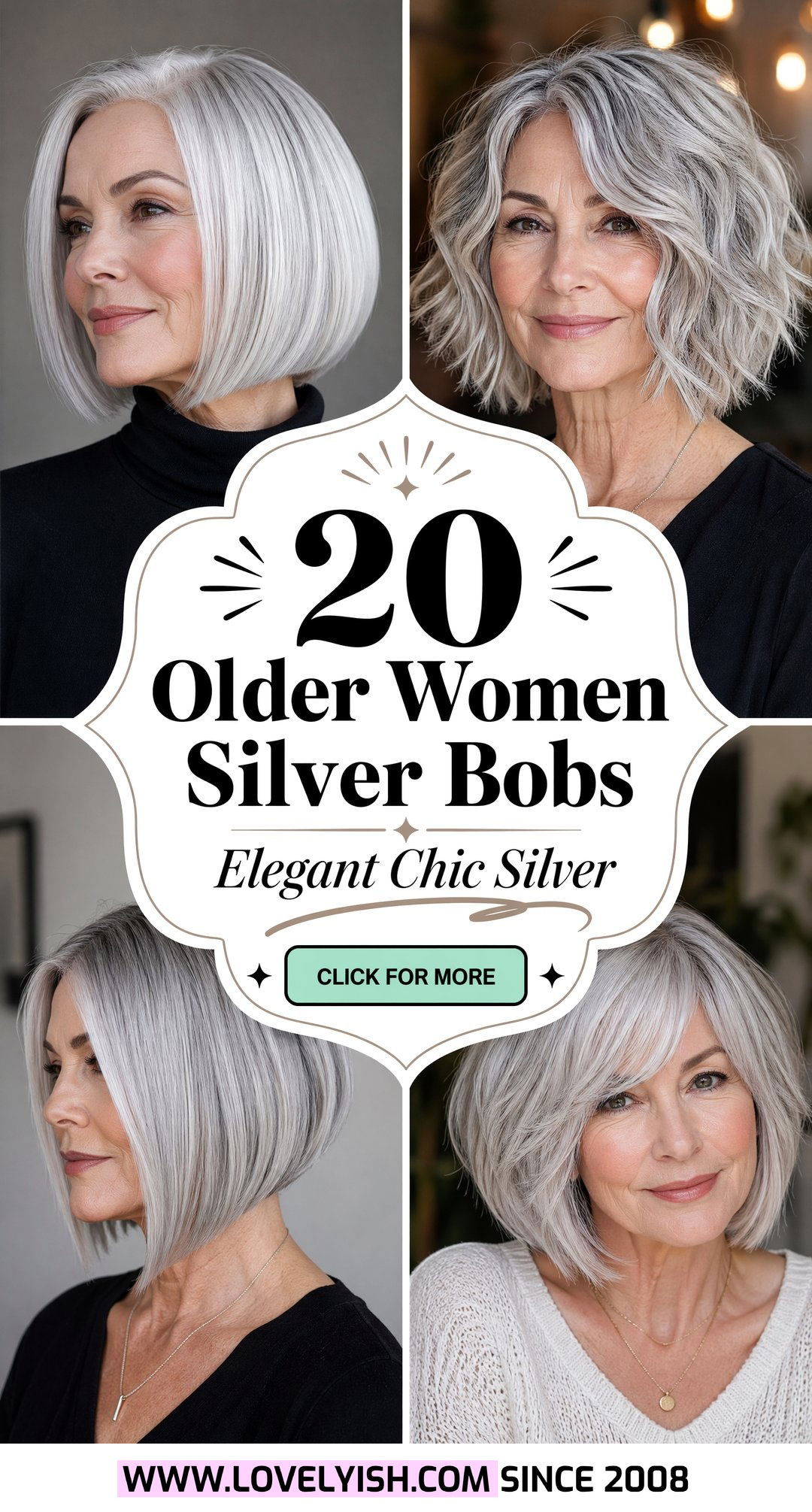 20 Older Women Silver Bob Ideas For An Elegant Chic Style - 20 Older Women Silver Bob Ideas For An Elegant, Chic Style