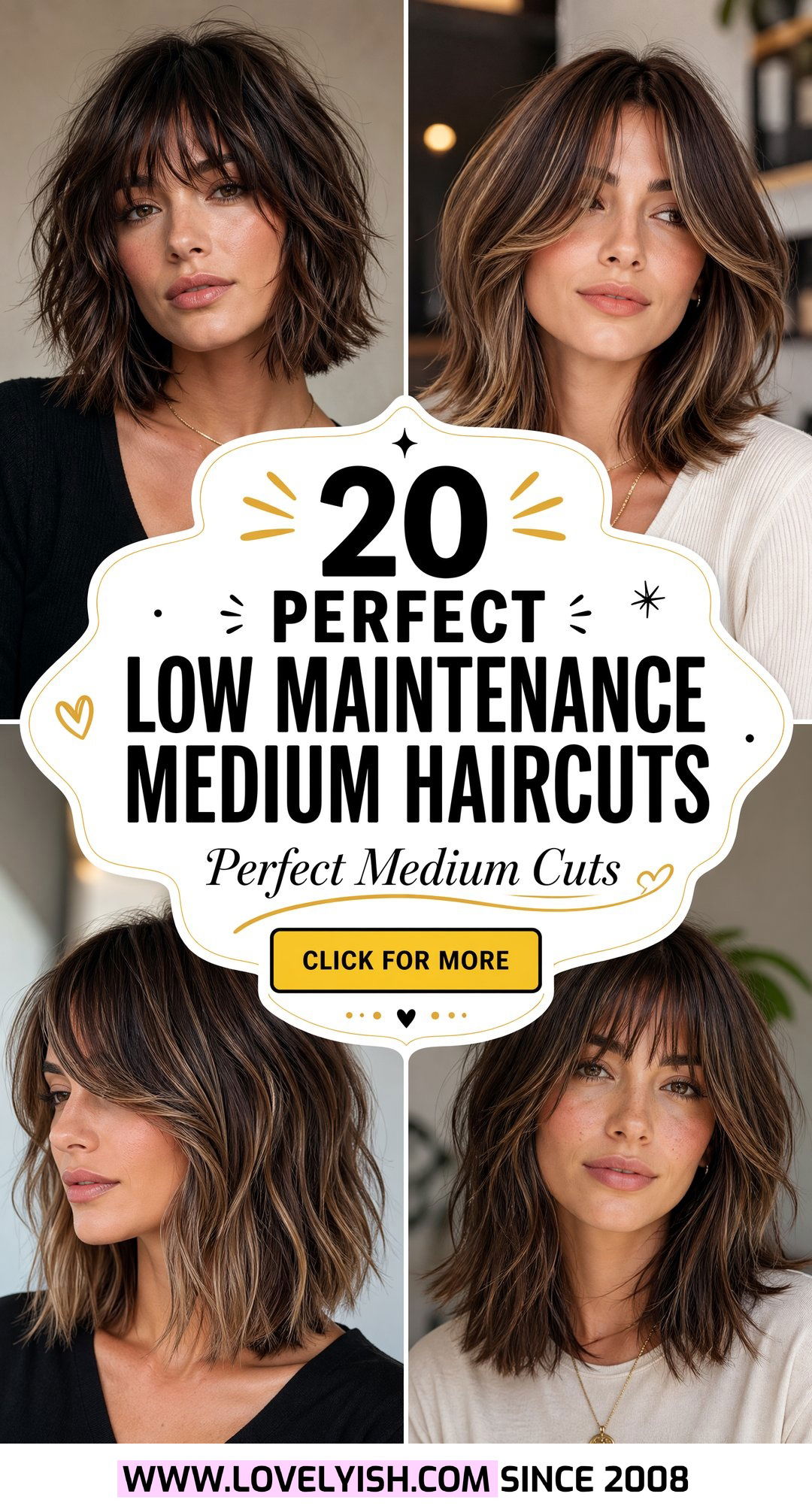 20 Perfect Low Maintenance Medium Haircut Ideas With Bangs - 20 Perfect Low Maintenance Medium Haircut Ideas With Bangs