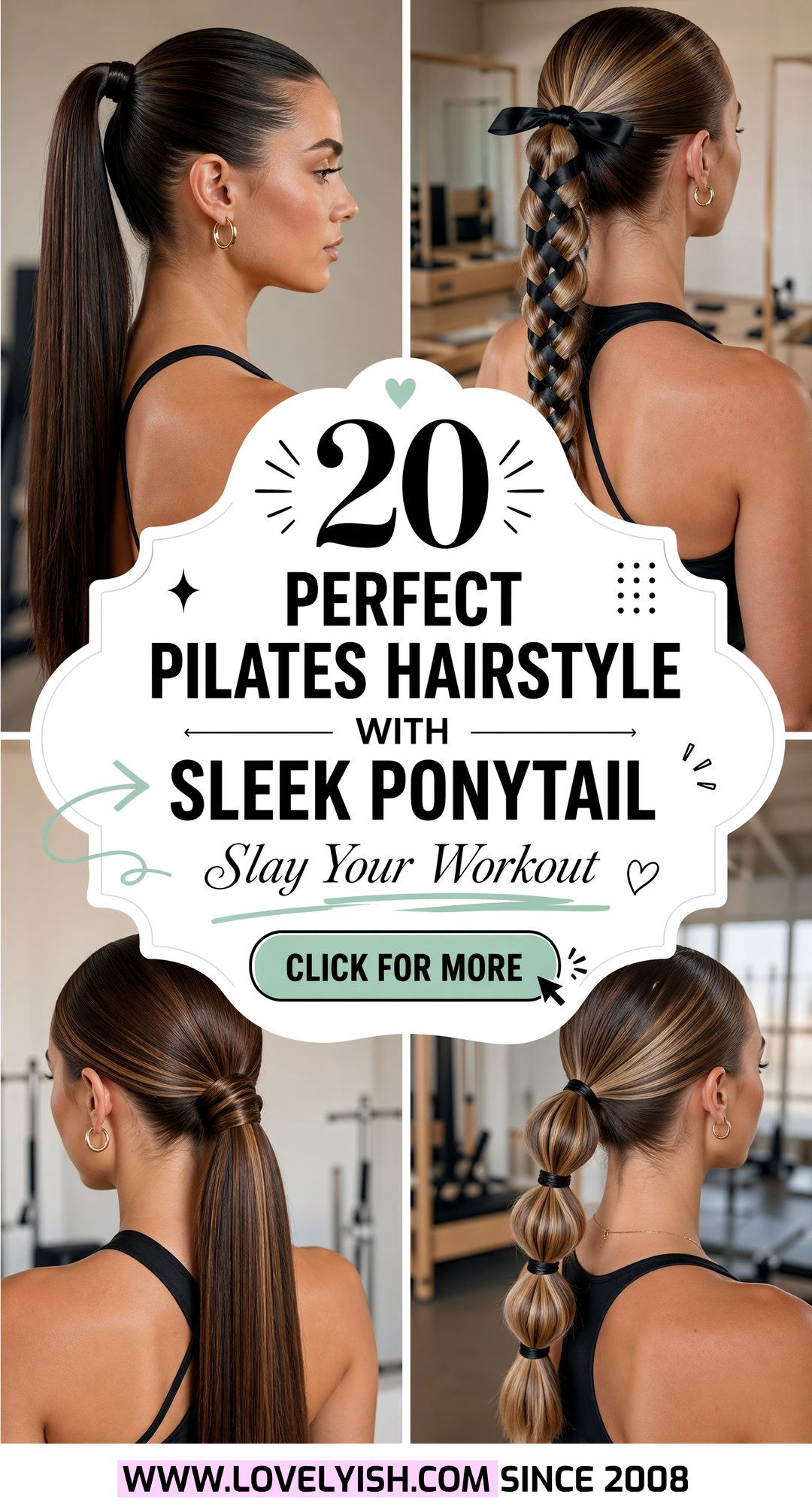 20 Perfect Pilates Hairstyle With Sleek Ponytail For Gym - 20 Perfect Pilates Hairstyle With Sleek Ponytail For Gym
