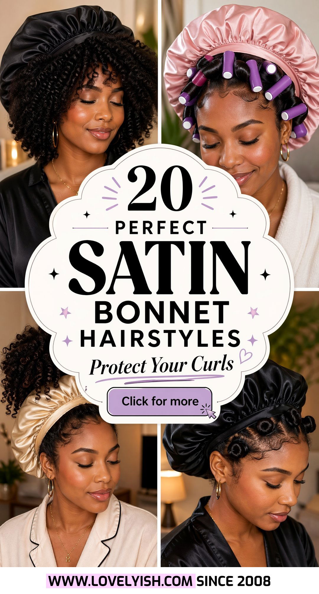 20 Perfect Satin Bonnet Hairstyles for Curls to Try Tonight - 20 Perfect Satin Bonnet Hairstyles for Curls to Try Tonight
