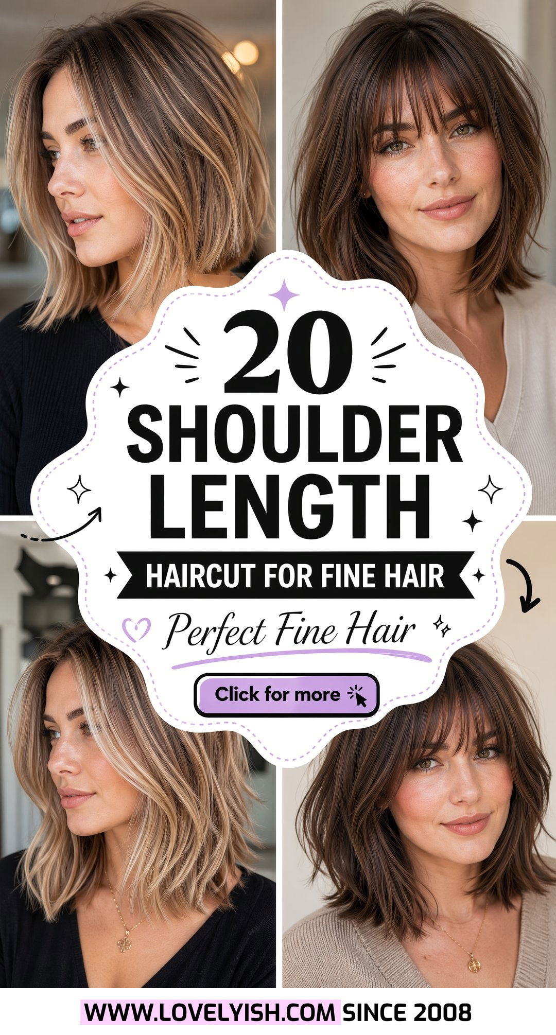 20 Perfect Shoulder Length Haircut for Fine Hair with Bangs - 20 Perfect Shoulder Length Haircut for Fine Hair with Bangs