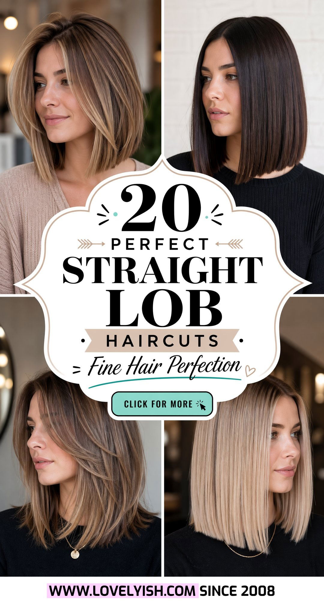 20 Perfect Straight Lob Haircut Ideas for Fine Hair Women - 20 Perfect Straight Lob Haircut Ideas for Fine Hair Women