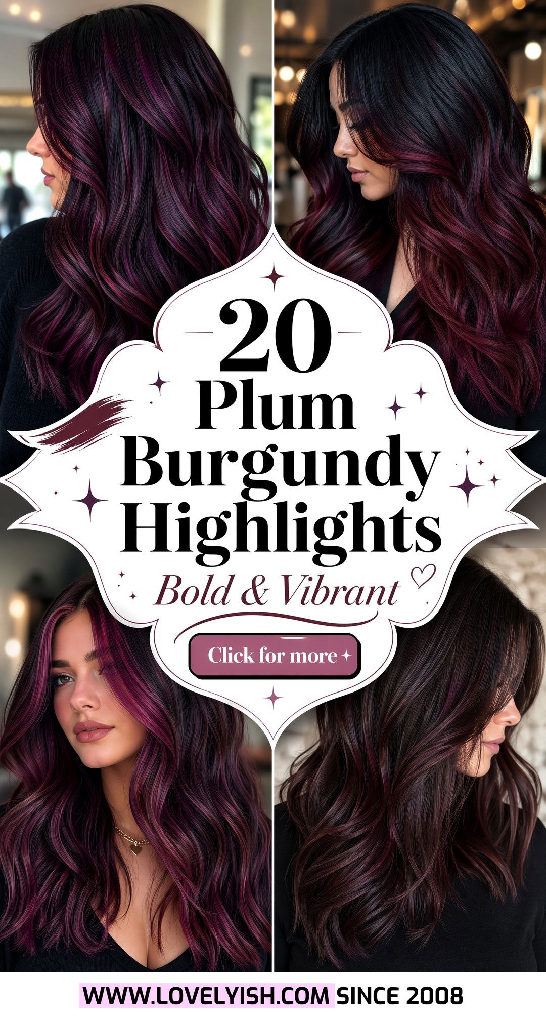 20 Plum Burgundy Highlights on Dark Hair for a Vibrant Glow - 20 Plum Burgundy Highlights on Dark Hair for a Vibrant Glow