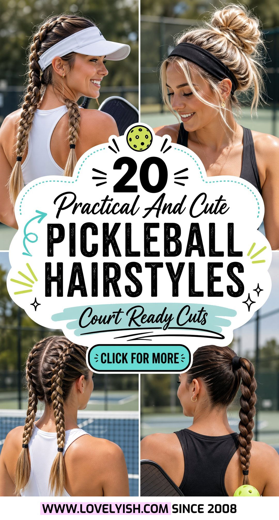 20 Practical And Cute Pickleball Hairstyles For The Court - 20 Practical And Cute Pickleball Hairstyles For The Court