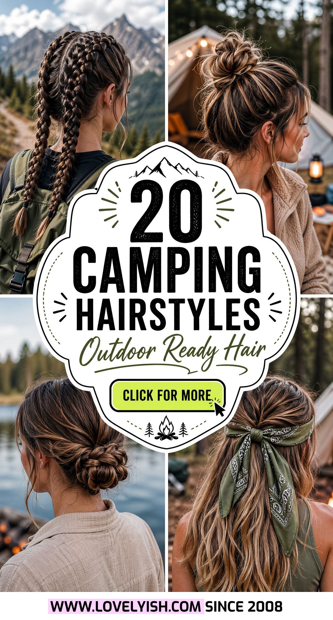 20 Practical Camping Hairstyle Ideas for Medium Hair Lengths - 20 Practical Camping Hairstyle Ideas for Medium Hair Lengths