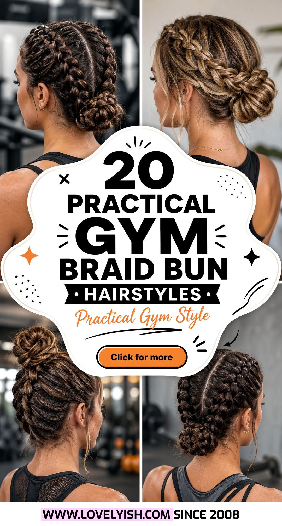 20 Practical Gym Braid Bun Hairstyle Ideas for Your Workout - 20 Practical Gym Braid Bun Hairstyle Ideas for Your Workout