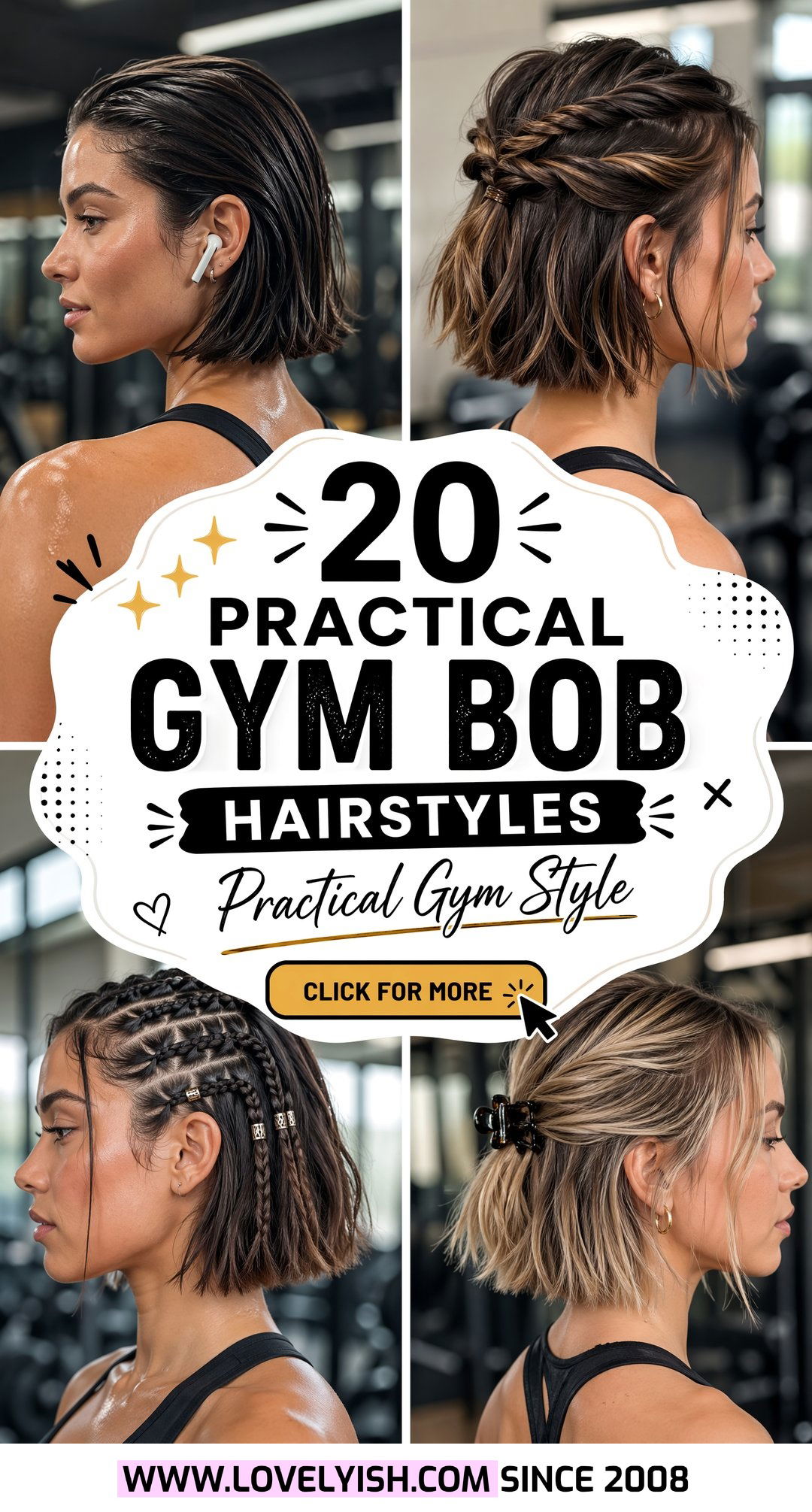 20 Practical Gym Hairstyles for Short Bob Haircuts to Try - 20 Practical Gym Hairstyles for Short Bob Haircuts to Try