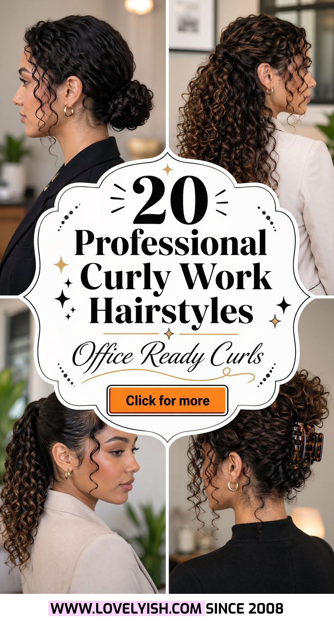 20 Professional Curly Work Hairstyles for the Office This Year - 20 Professional Curly Work Hairstyles for the Office This Year