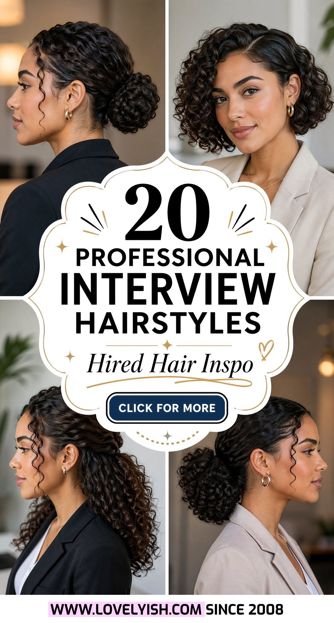 20 Professional Interview Hairstyles for Curly Hair Women - 20 Professional Interview Hairstyles for Curly Hair Women
