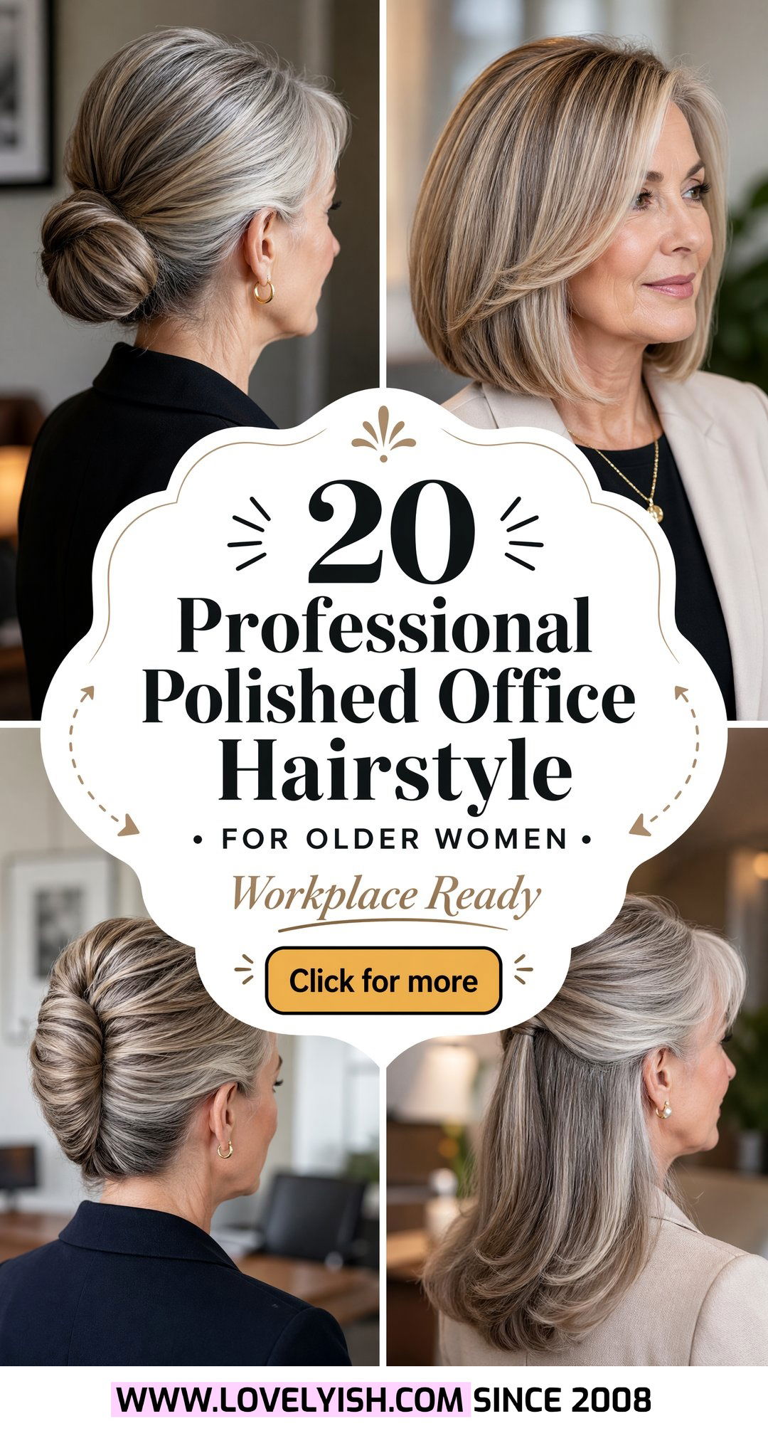 20 Professional Polished Office Hairstyle for Older Women - 20 Professional Polished Office Hairstyle for Older Women