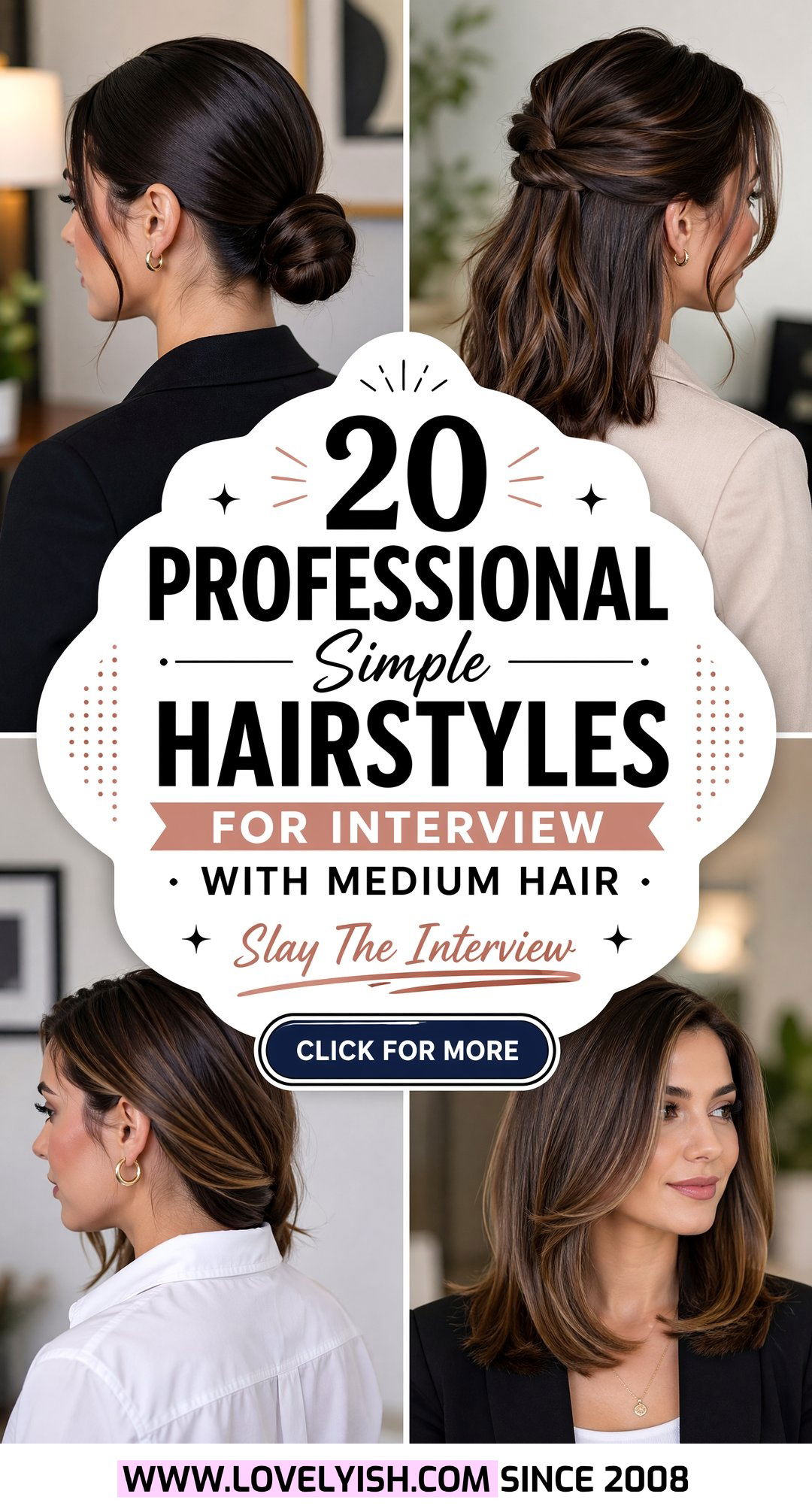 20 Professional Simple Hairstyle for Interview with Medium Hair - 20 Professional Simple Hairstyle for Interview with Medium Hair