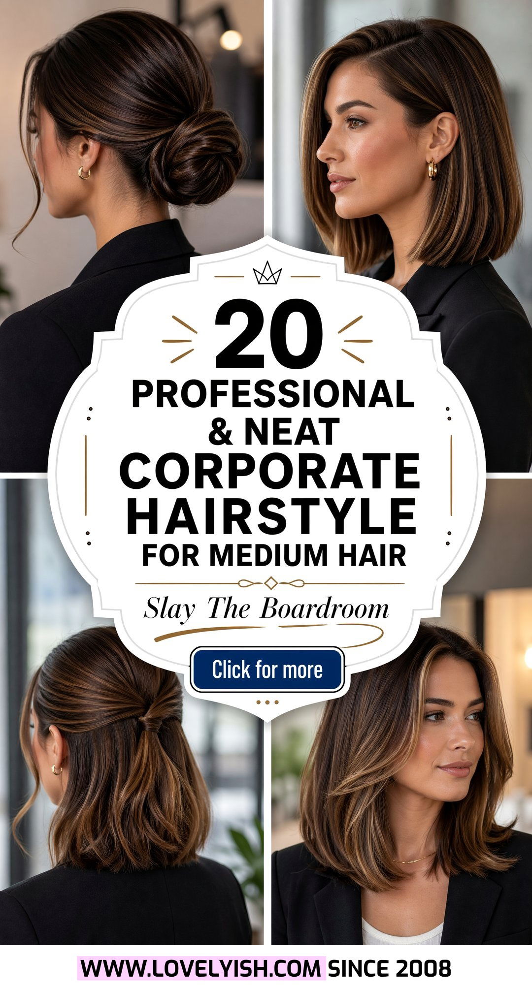 20 Professional and Neat Corporate Hairstyle for Medium Hair - 20 Professional & Neat Corporate Hairstyle for Medium Hair