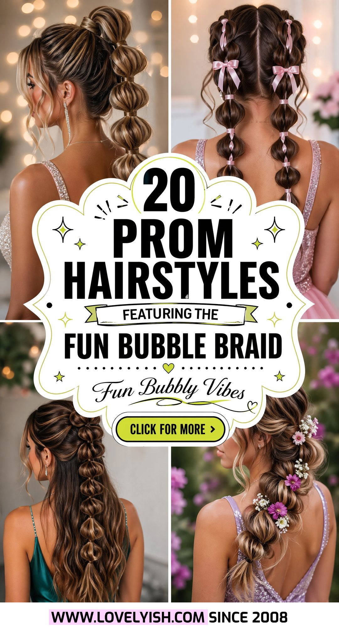 20 Prom Hairstyle Ideas Featuring the Fun Bubble Braid Trend - 20 Prom Hairstyle Ideas Featuring the Fun Bubble Braid Trend