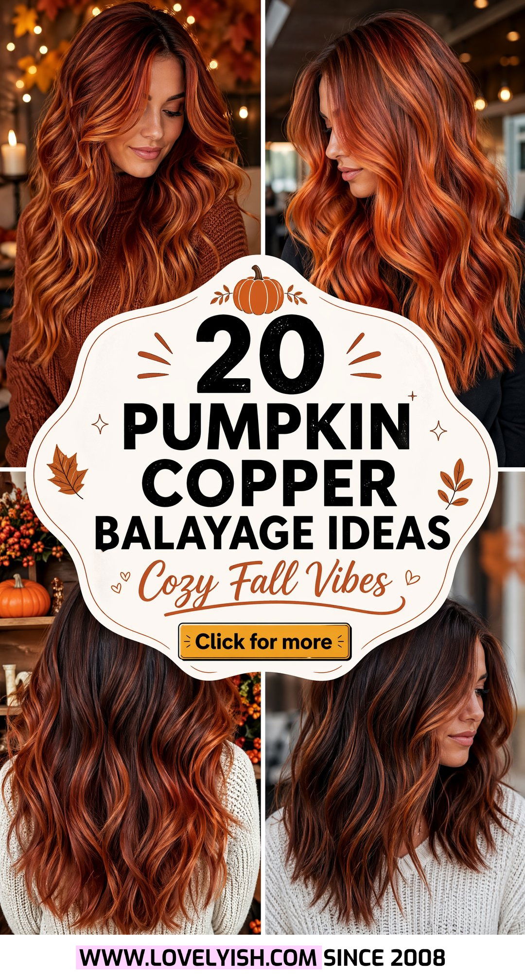 20 Pumpkin Copper Balayage Ideas for Your Cozy Fall Vibe - 20 Pumpkin Copper Balayage Ideas for Your Cozy Fall Vibe
