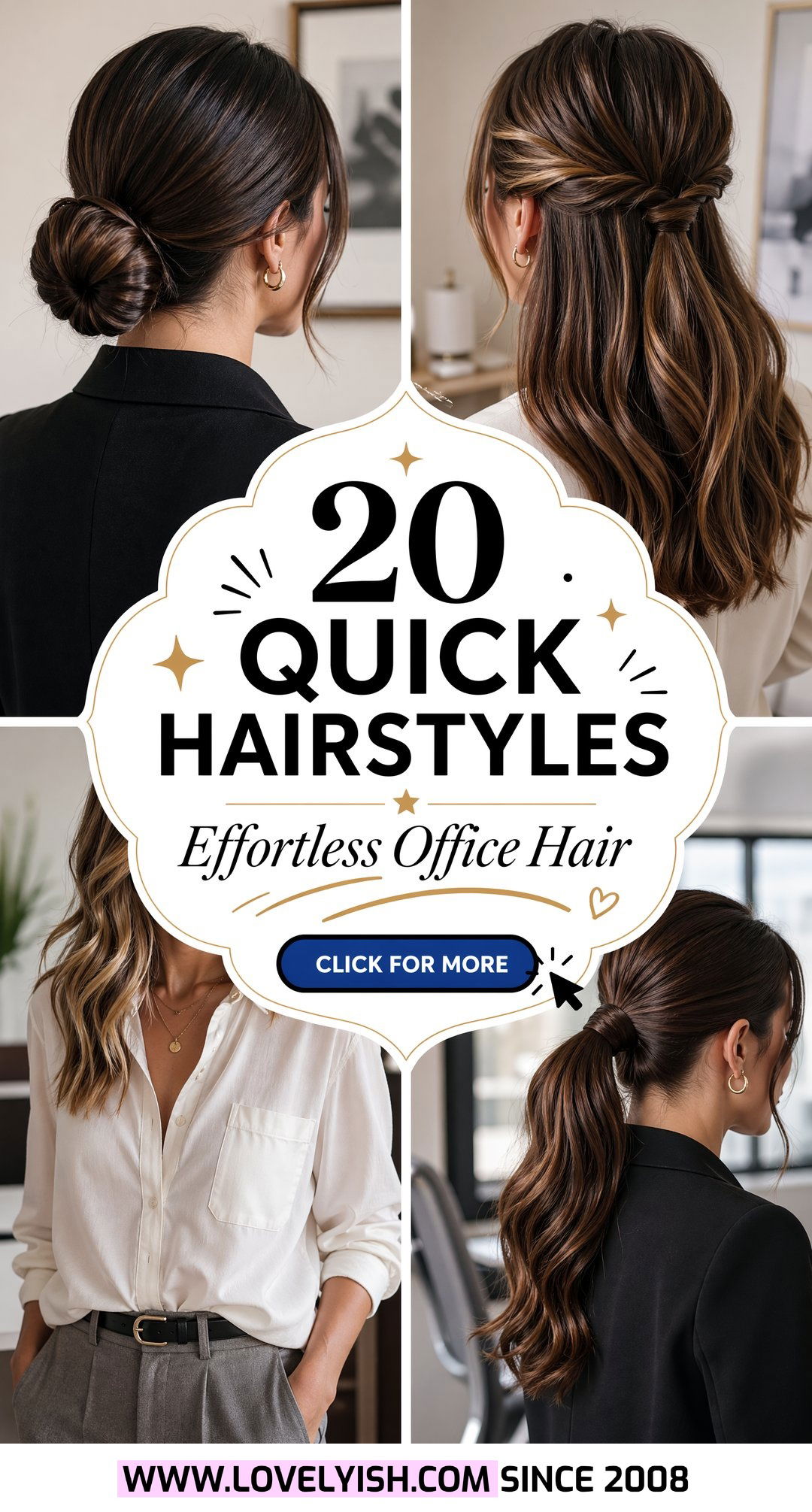 20 Quick Hairstyle Ideas for Stress-Free Office Mornings - 20 Quick Hairstyle Ideas for Stress-Free Office Mornings