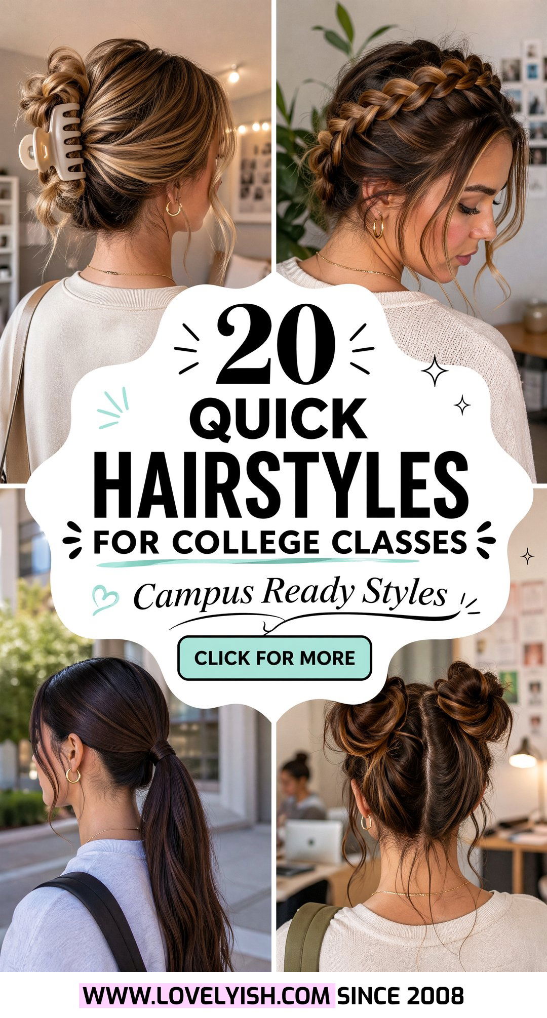 20 Quick Hairstyle for College Classes Fast and Chic Ideas - 20 Quick Hairstyle for College Classes: Fast & Chic Ideas