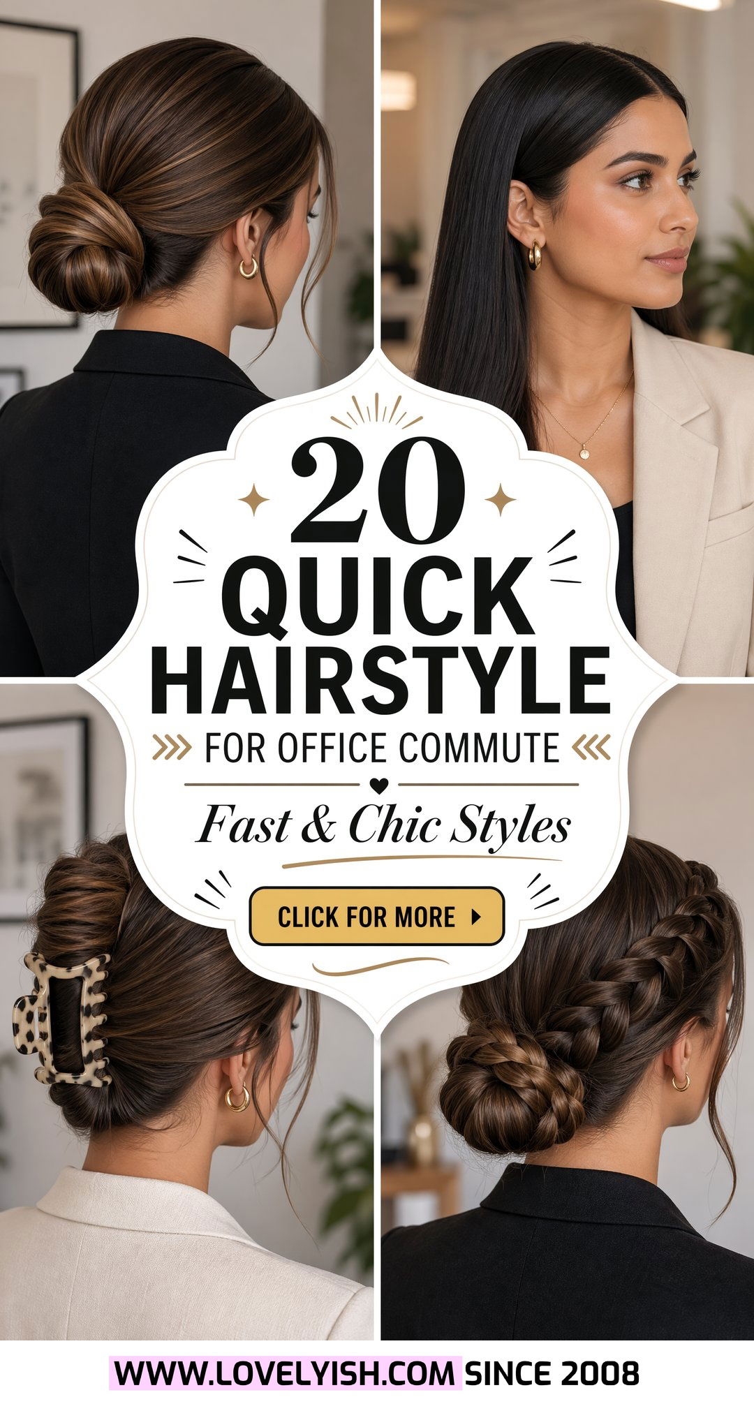 20 Quick Hairstyle for Office Commute Fast and Chic Ideas - 20 Quick Hairstyle for Office Commute: Fast & Chic Ideas