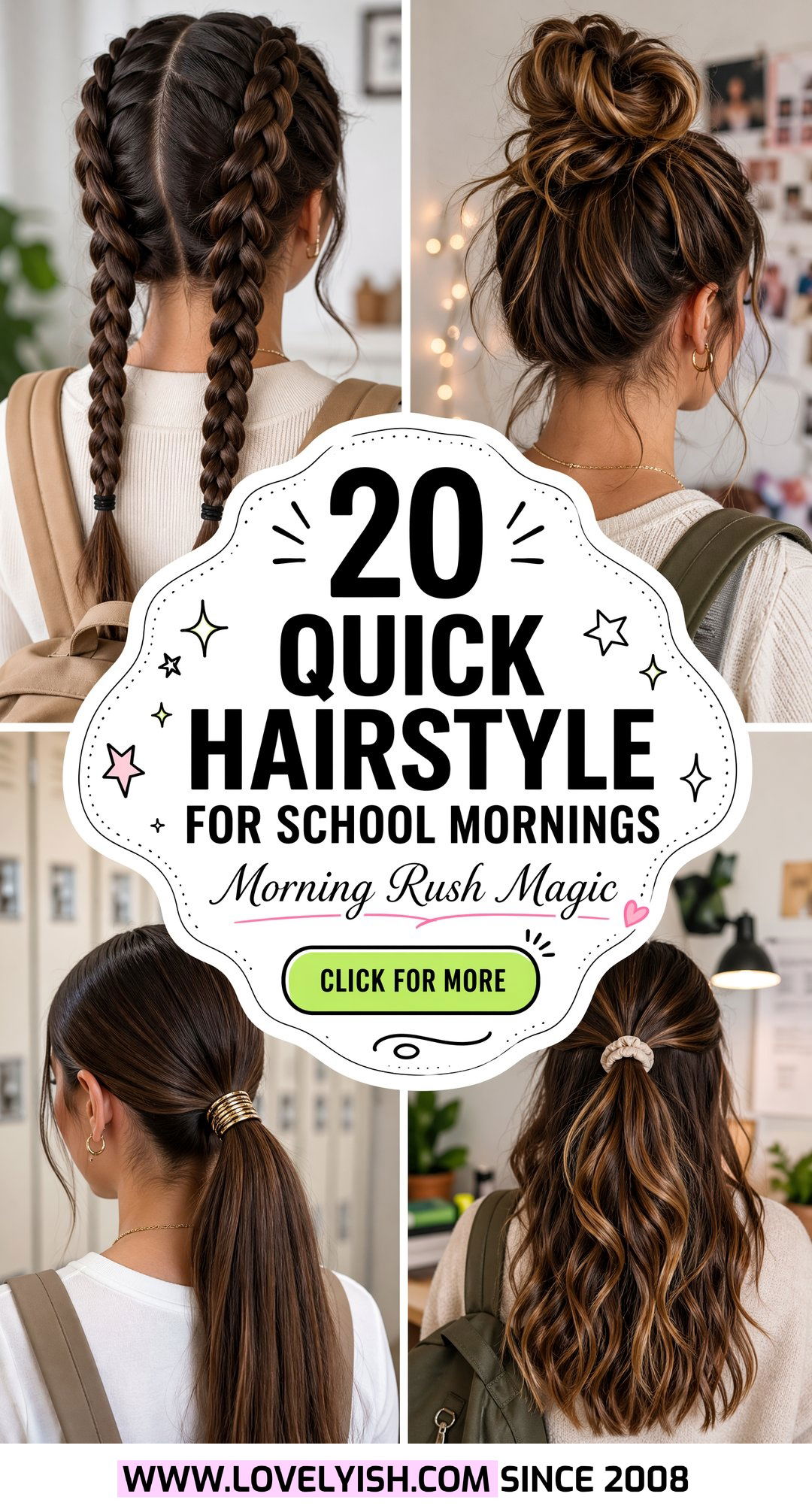 20 Quick Hairstyle for School Mornings Teens Will Love - 20 Quick Hairstyle for School Mornings Teens Will Love