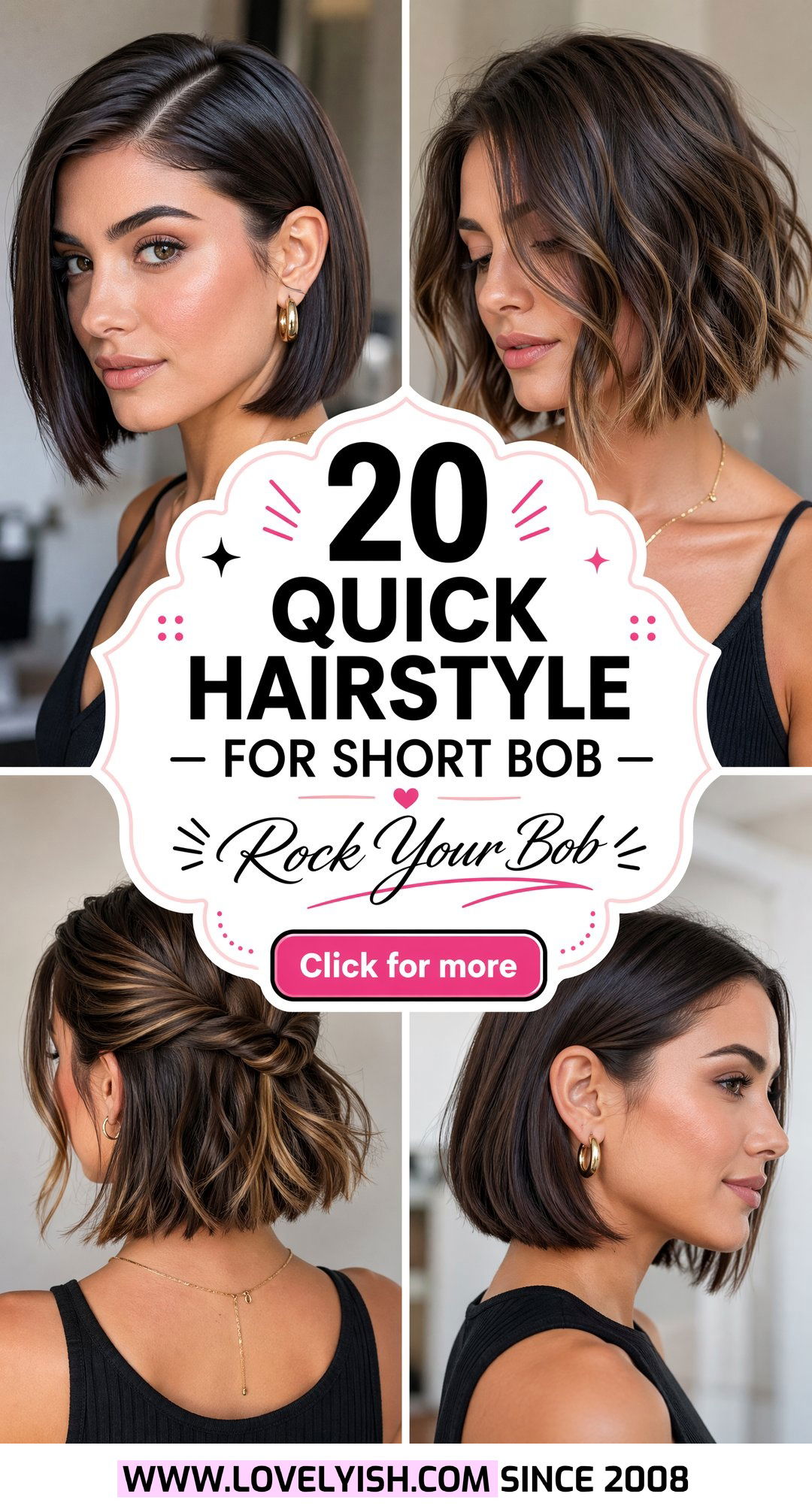 20 Quick Hairstyle for Short Bob Women to Rock This Year - 20 Quick Hairstyle for Short Bob Women to Rock This Year