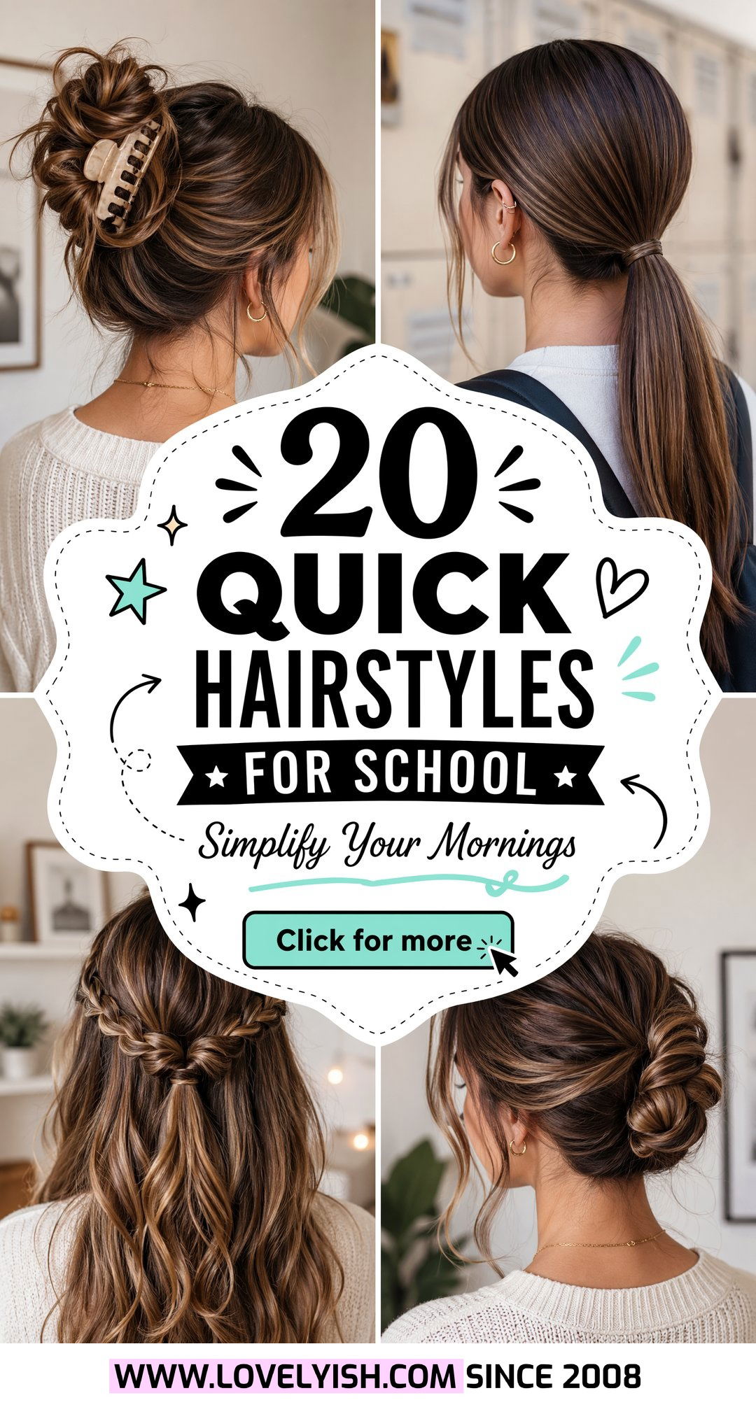 20 Quick Hairstyles for School to Simplify Your Mornings - 20 Quick Hairstyles for School to Simplify Your Mornings