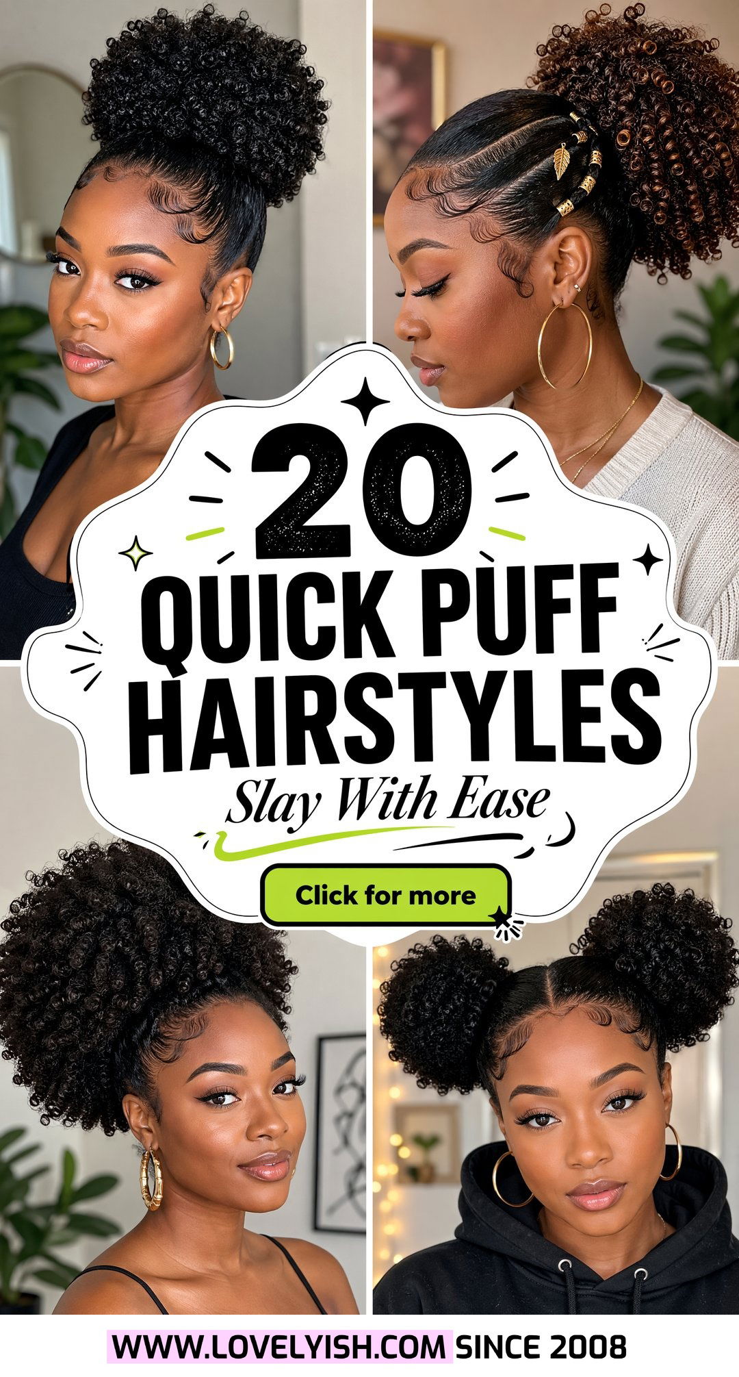 20 Quick Puff Hairstyles for Black Women to Slay This Year - 20 Quick Puff Hairstyles for Black Women to Slay This Year