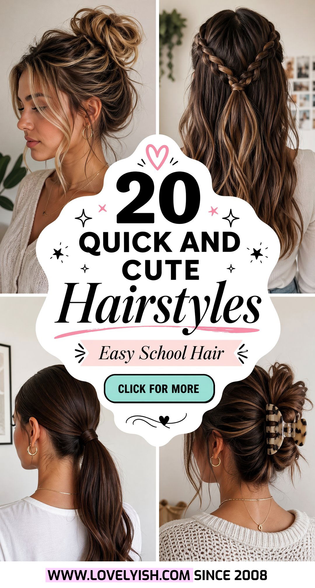 20 Quick and Cute Hairstyles for School You Need to Try - 20 Quick and Cute Hairstyles for School You Need to Try