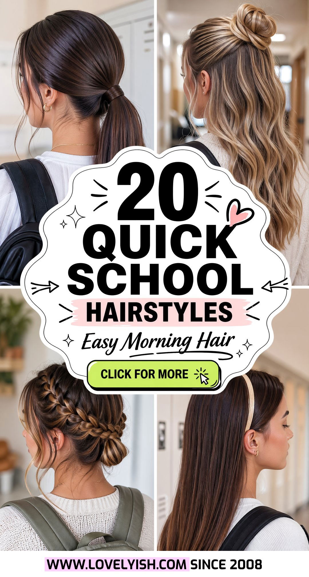 20 Quick and Easy School Hairstyles for Long Straight Hair - 20 Quick and Easy School Hairstyles for Long Straight Hair