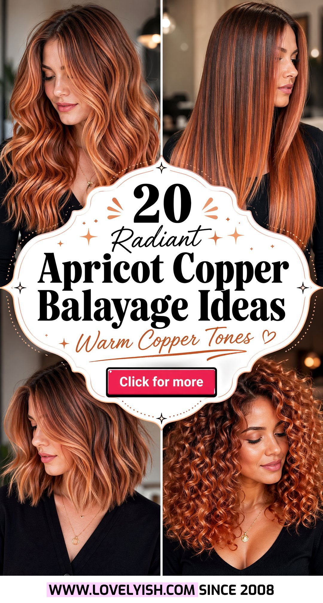 20 Radiant Apricot Copper Balayage Ideas for a Fresh Look - 20 Radiant Apricot Copper Balayage Ideas for a Fresh Look
