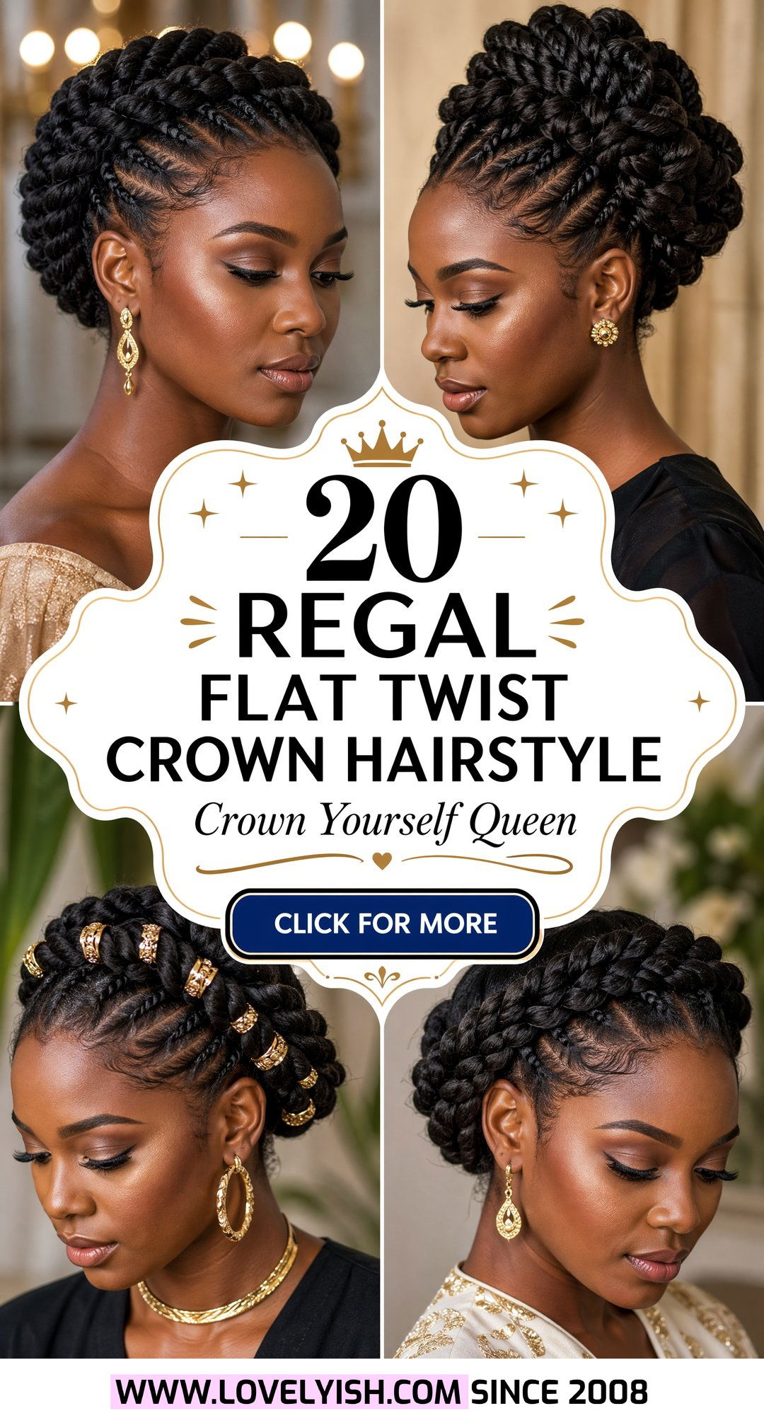 20 Regal Flat Twist Crown Hairstyle Looks to Try This Year - 20 Regal Flat Twist Crown Hairstyle Looks to Try This Year