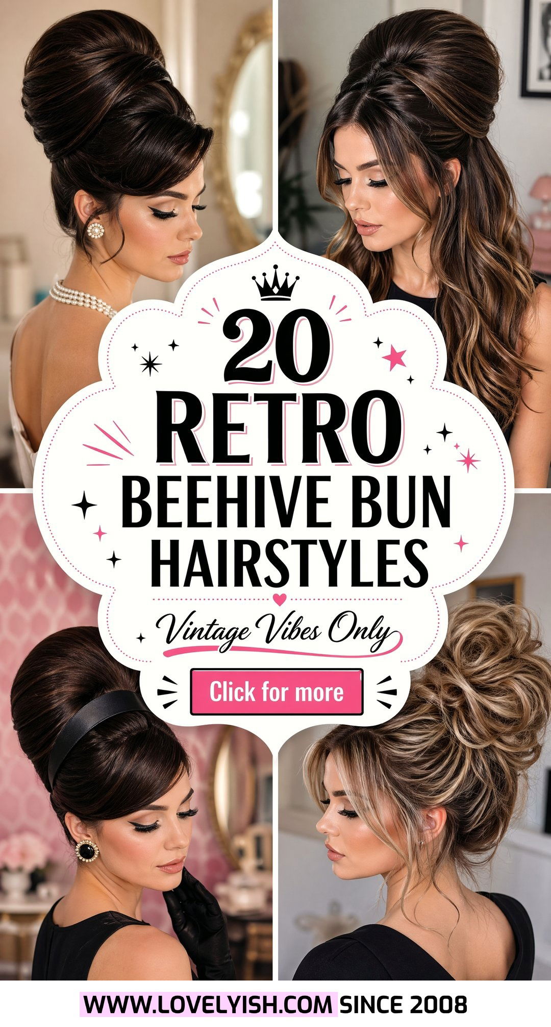 20 Retro Beehive Bun Hairstyle Ideas for a Chic Vintage Look - 20 Retro Beehive Bun Hairstyle Ideas for a Chic Vintage Look