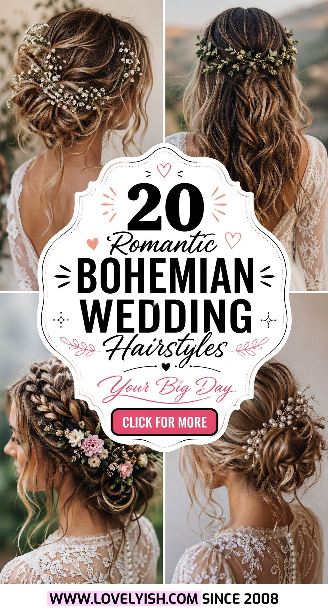 20 Romantic Bohemian Wedding Hairstyles for Your Big Day - 20 Romantic Bohemian Wedding Hairstyles for Your Big Day