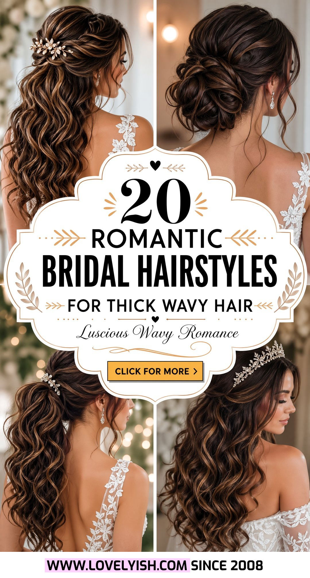 20 Romantic Bridal Hairstyle For Thick Wavy Hair Ideas - 20 Romantic Bridal Hairstyle For Thick Wavy Hair Ideas