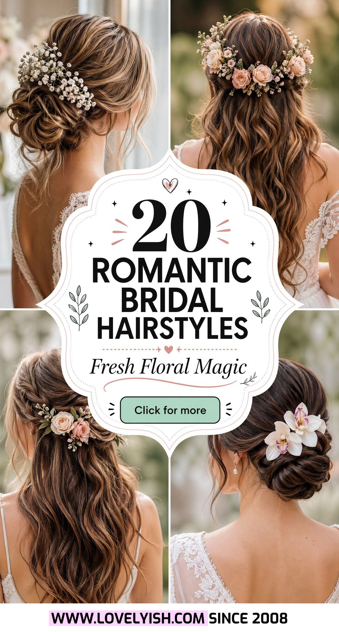 20 Romantic Bridal Hairstyles With Fresh Flowers to Try - 20 Romantic Bridal Hairstyles With Fresh Flowers to Try