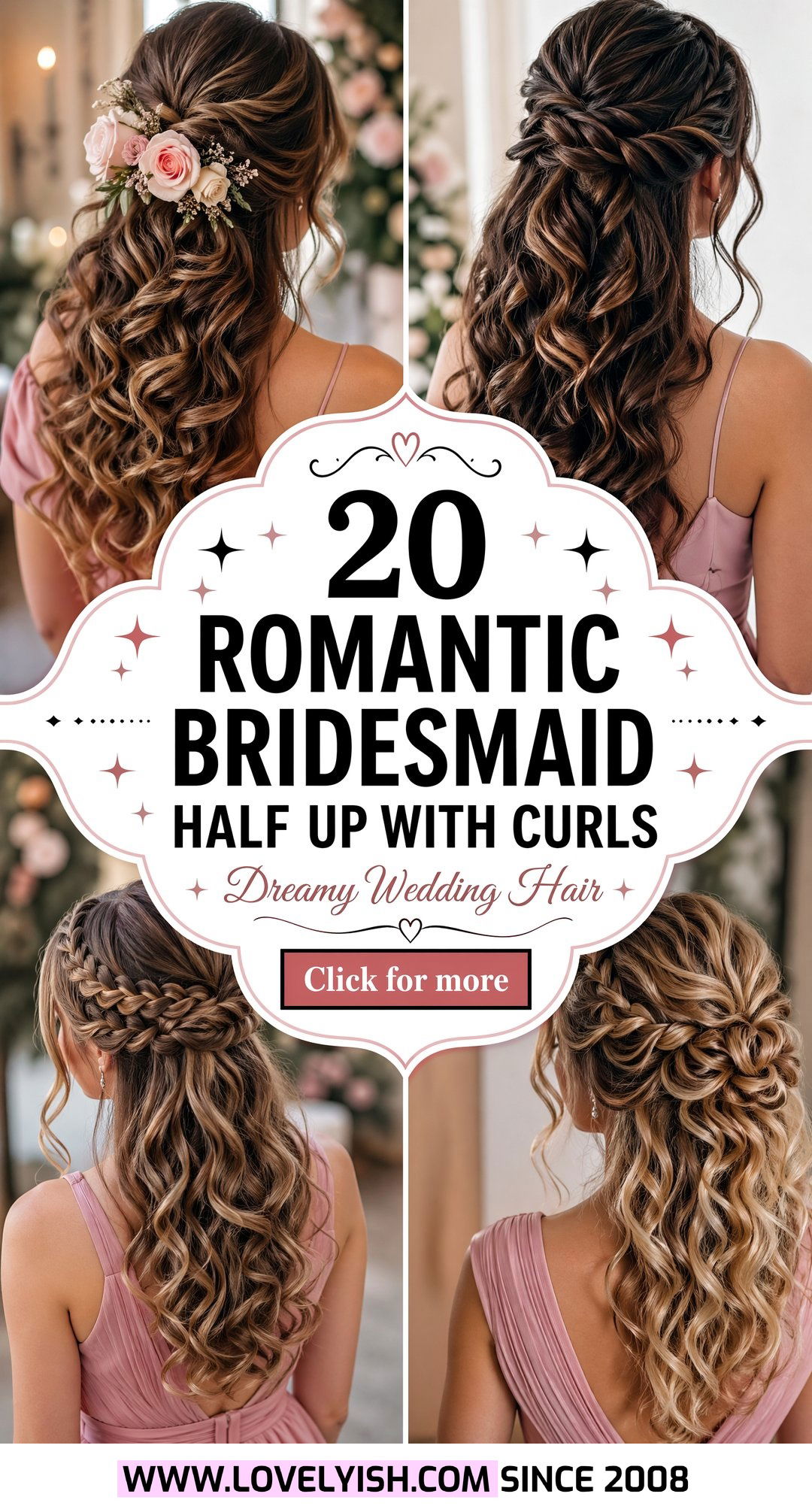 20 Romantic Bridesmaid Half Up With Curls Ideas To Try - 20 Romantic Bridesmaid Half Up With Curls Ideas To Try