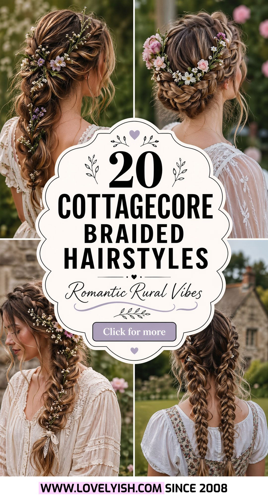 20 Romantic Cottagecore Braided Hairstyle for Women to Try - 20 Romantic Cottagecore Braided Hairstyle for Women to Try