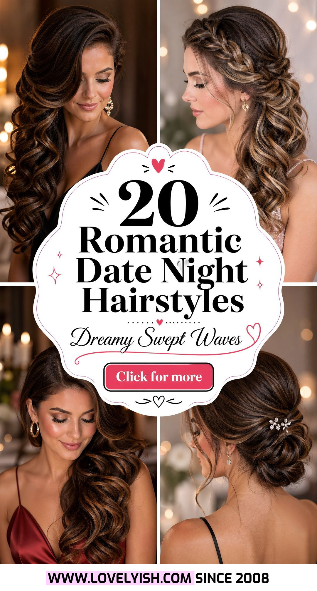 20 Romantic Date Night Hairstyle Ideas With Side Swept Waves - 20 Romantic Date Night Hairstyle Ideas With Side Swept Waves