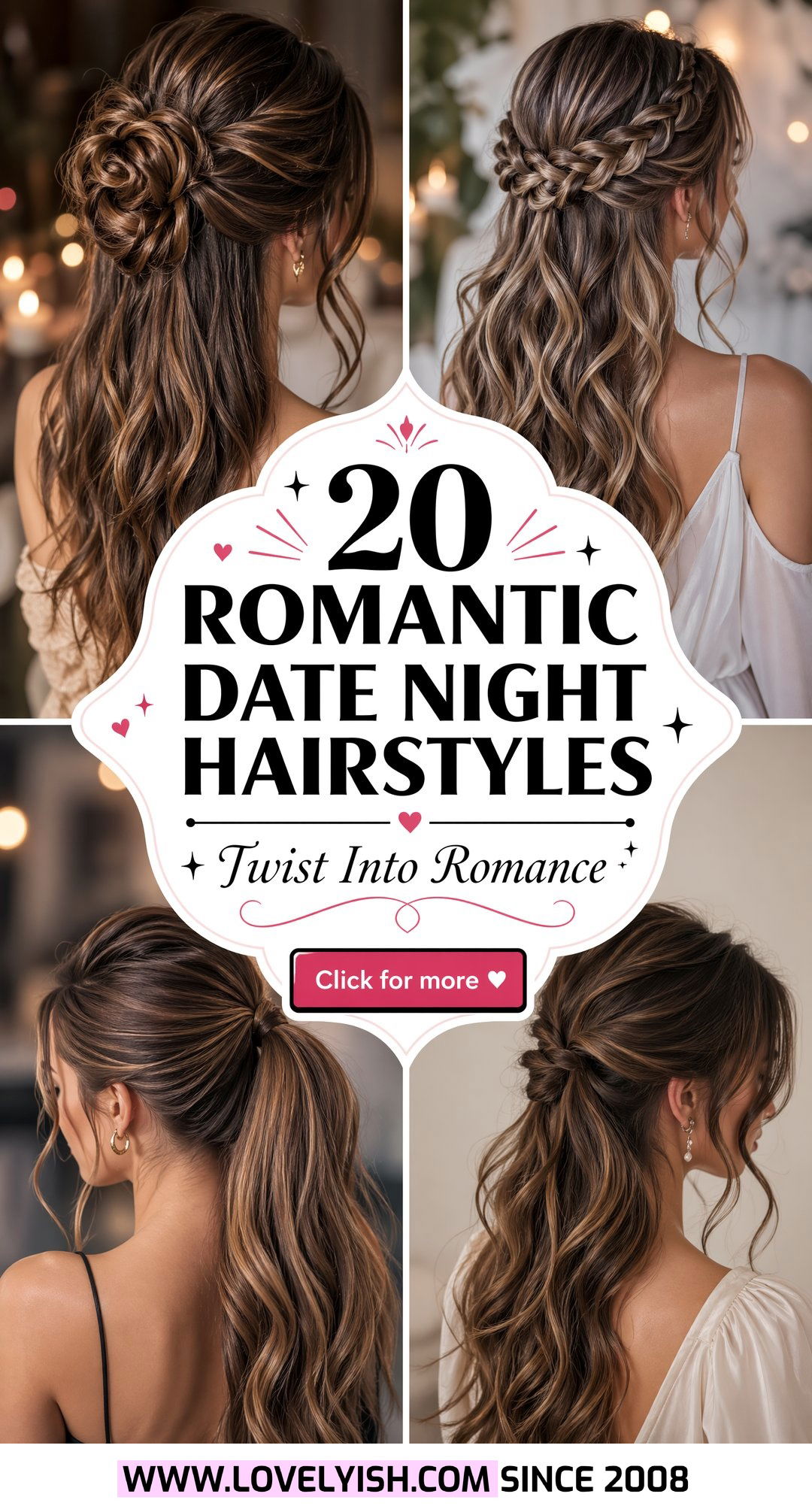 20 Romantic Date Night Hairstyles With a Half Up Twist - 20 Romantic Date Night Hairstyles With a Half Up Twist