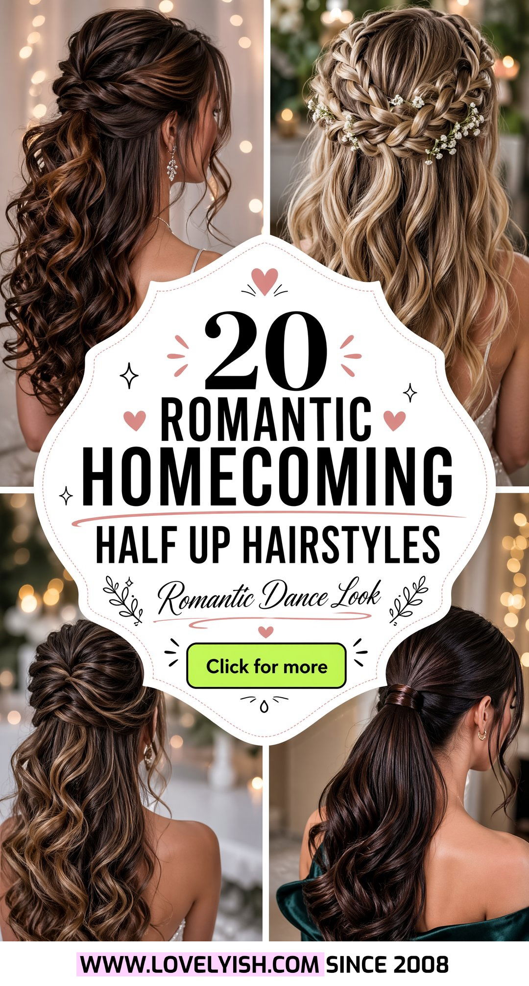 20 Romantic Homecoming Half Up Hairstyle Ideas to Try Now - 20 Romantic Homecoming Half Up Hairstyle Ideas to Try Now
