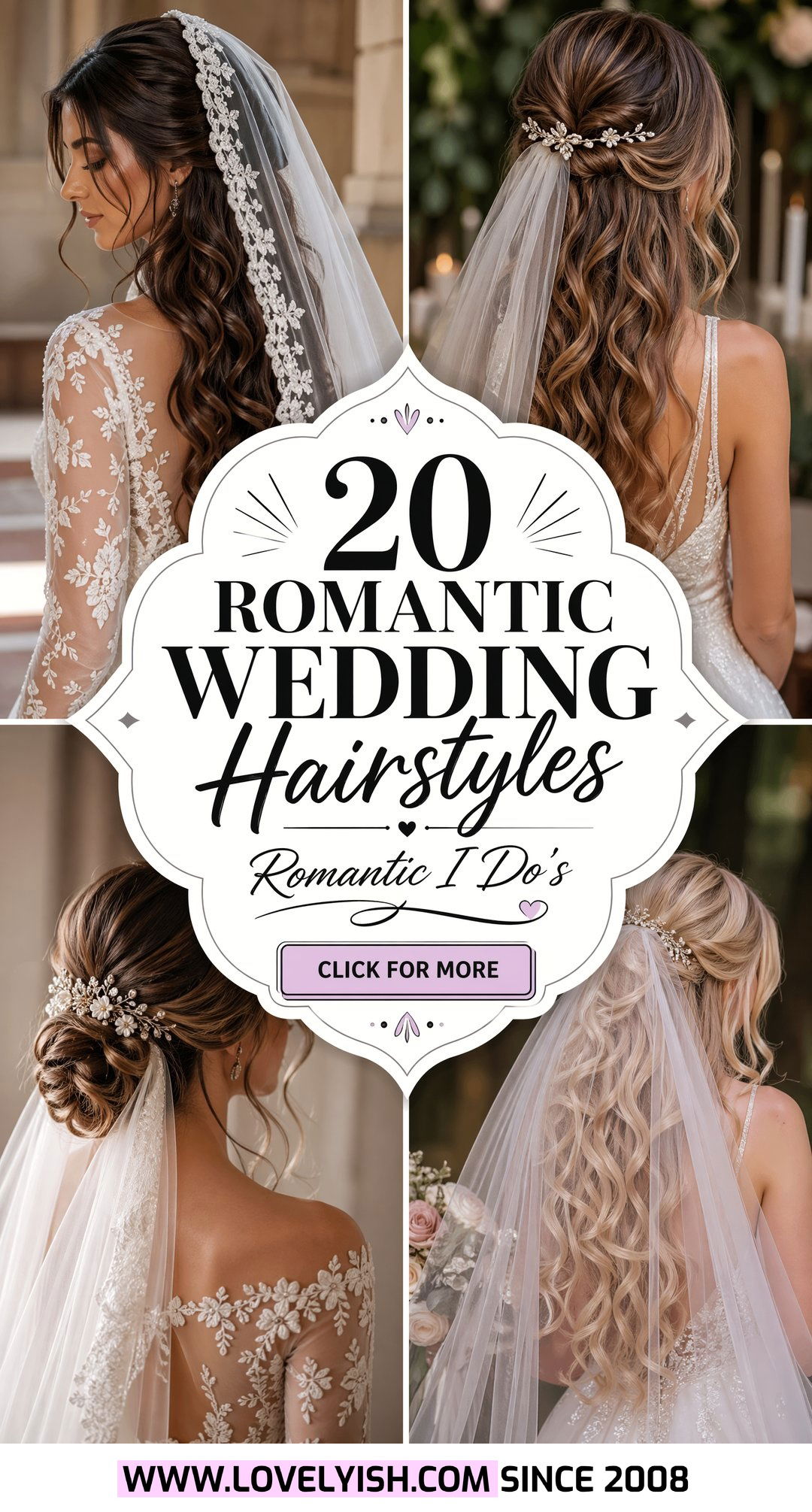 20 Romantic Wedding Hairstyles With Soft Curls And Veil - 20 Romantic Wedding Hairstyles With Soft Curls And Veil