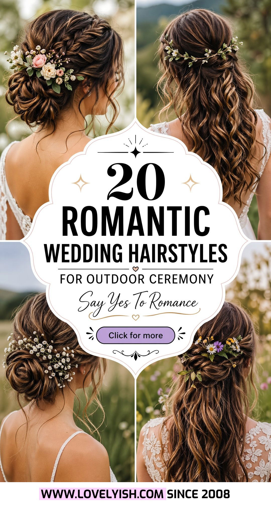 20 Romantic Wedding Hairstyles for Outdoor Ceremony Ideas - 20 Romantic Wedding Hairstyles for Outdoor Ceremony Ideas