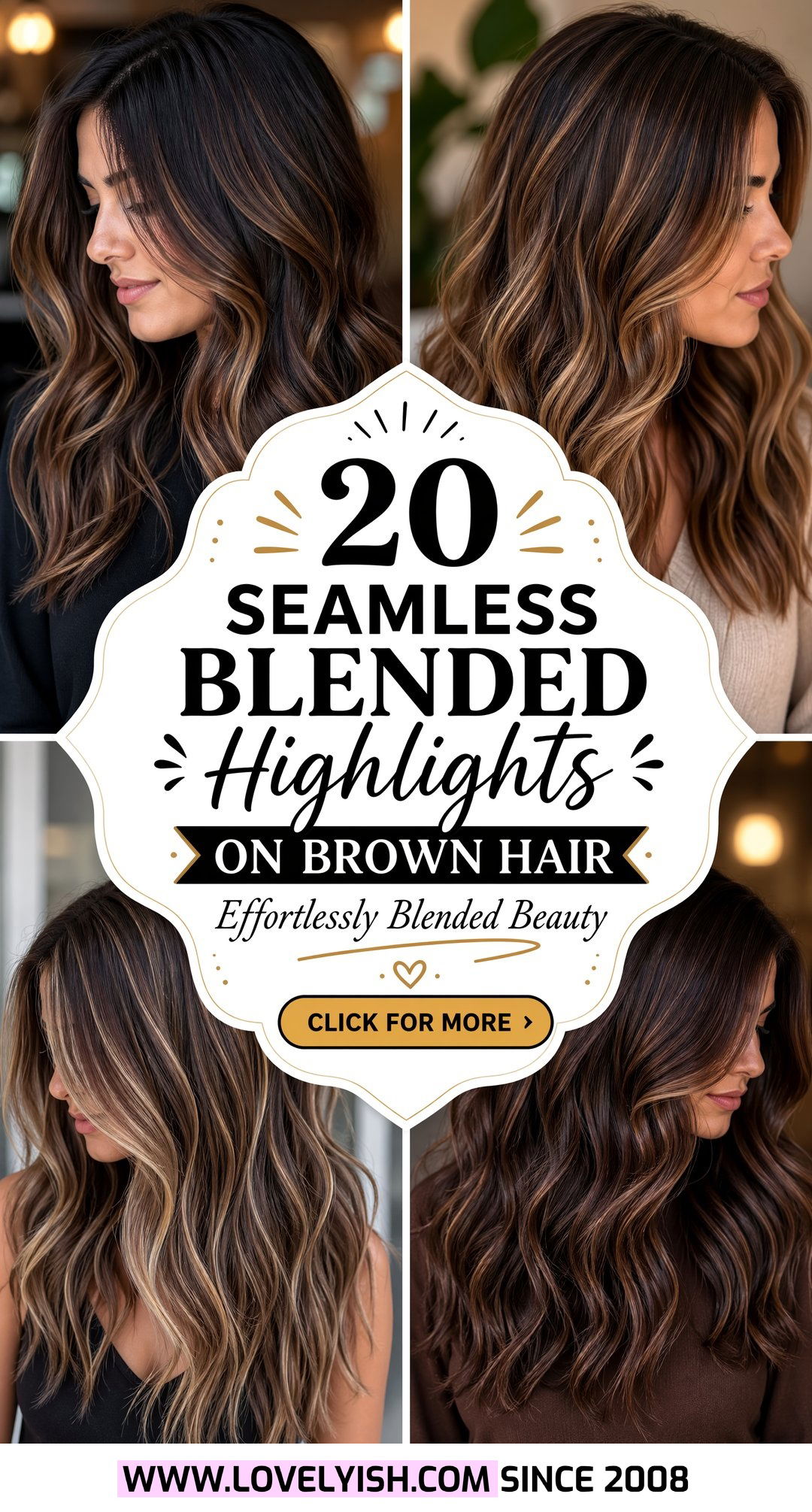 20 Seamless Blended Highlights on Brown Hair to Copy Now - 20 Seamless Blended Highlights on Brown Hair to Copy Now