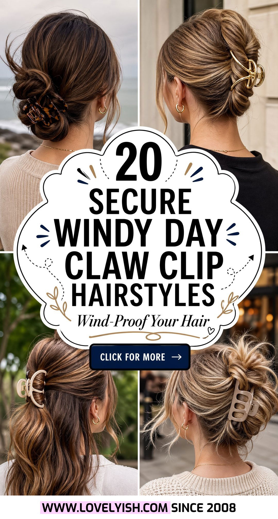 20 Secure Windy Day Claw Clip Hairstyle Ideas That Stay Put - 20 Secure Windy Day Claw Clip Hairstyle Ideas That Stay Put