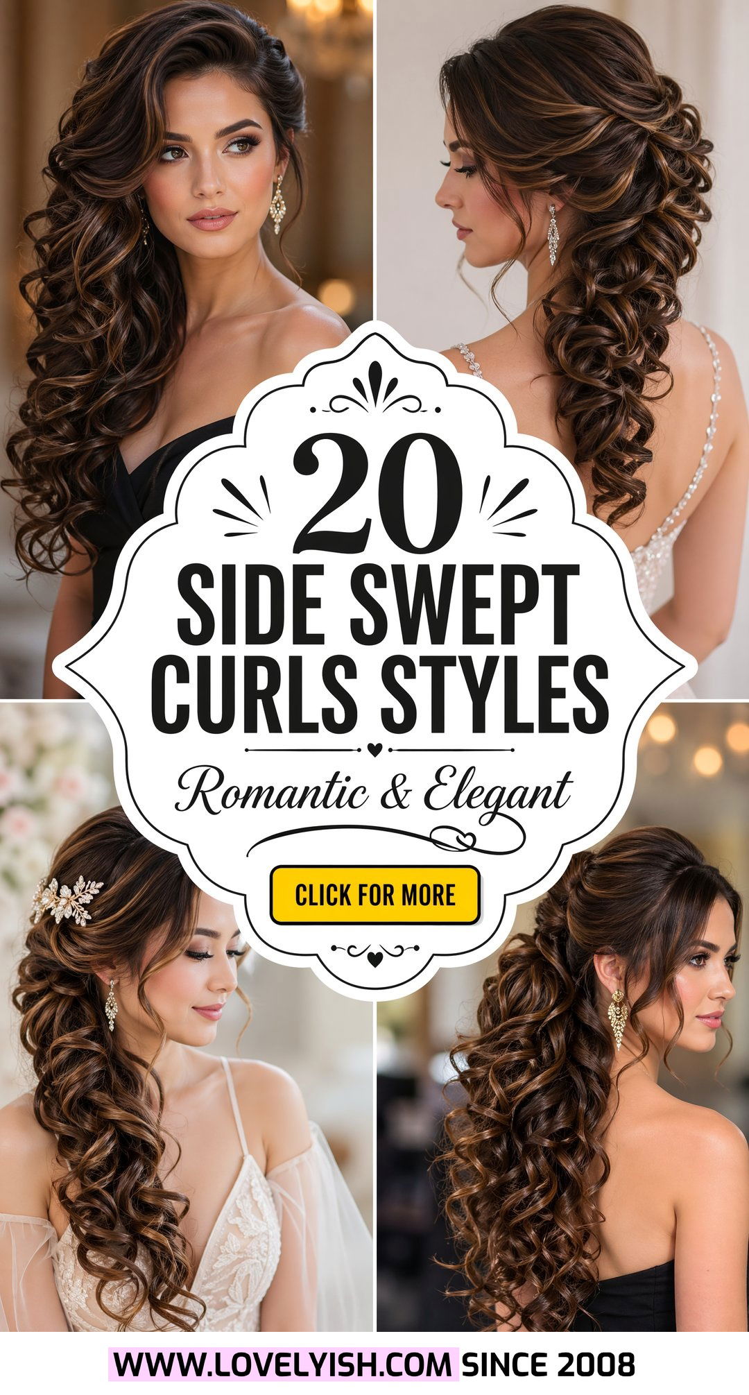 20 Side Swept Curls for Wedding Guest Romantic and Elegant - 20 Side Swept Curls for Wedding Guest: Romantic & Elegant