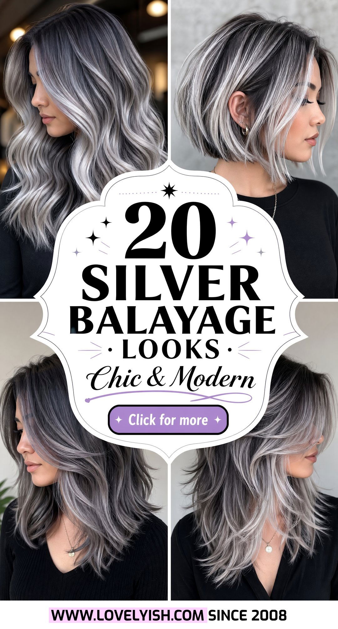 20 Silver Balayage for Mature Women Chic and Modern Looks - 20 Silver Balayage for Mature Women: Chic & Modern Looks
