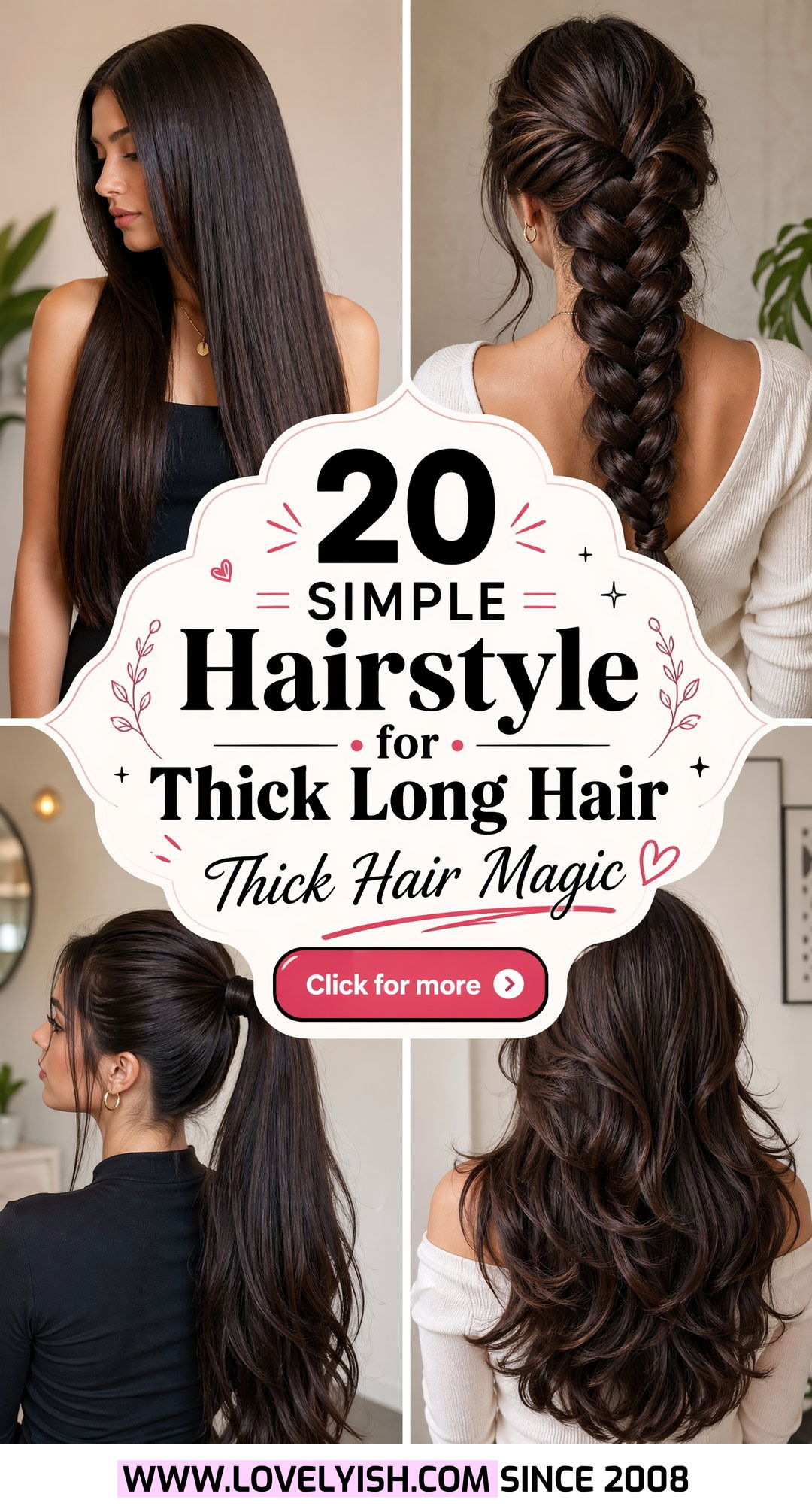 20 Simple Hairstyle for Thick Long Hair That Look Amazing - 20 Simple Hairstyle for Thick Long Hair That Look Amazing