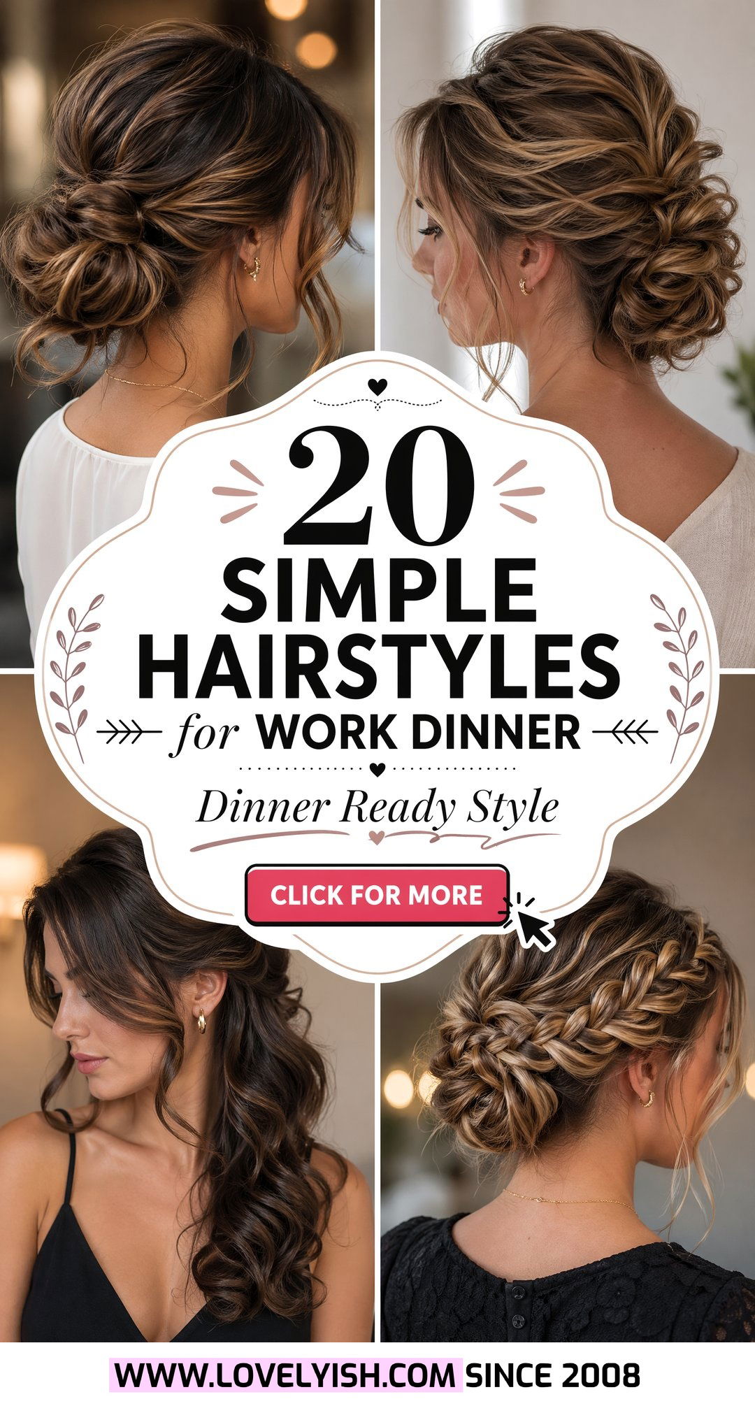 20 Simple Hairstyle for Work Dinner Elegant and Easy Ideas - 20 Simple Hairstyle for Work Dinner: Elegant & Easy Ideas
