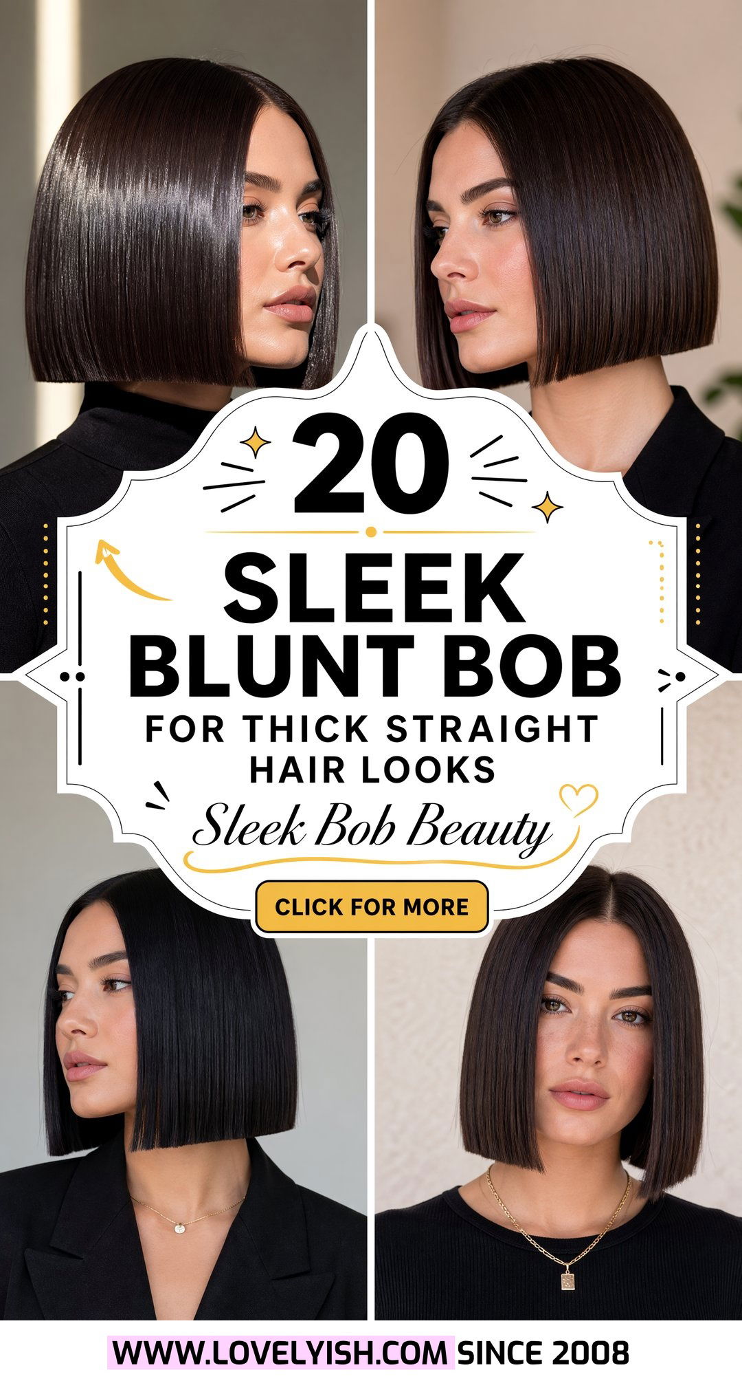 20 Sleek Blunt Bob For Thick Straight Hair Looks To Try Now - 20 Sleek Blunt Bob For Thick Straight Hair Looks To Try Now