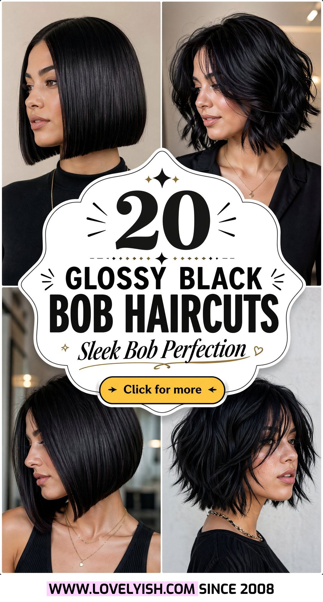 20 Sleek Glossy Black Bob Haircut Ideas for a Bold Look - 20 Sleek Glossy Black Bob Haircut Ideas for a Bold Look