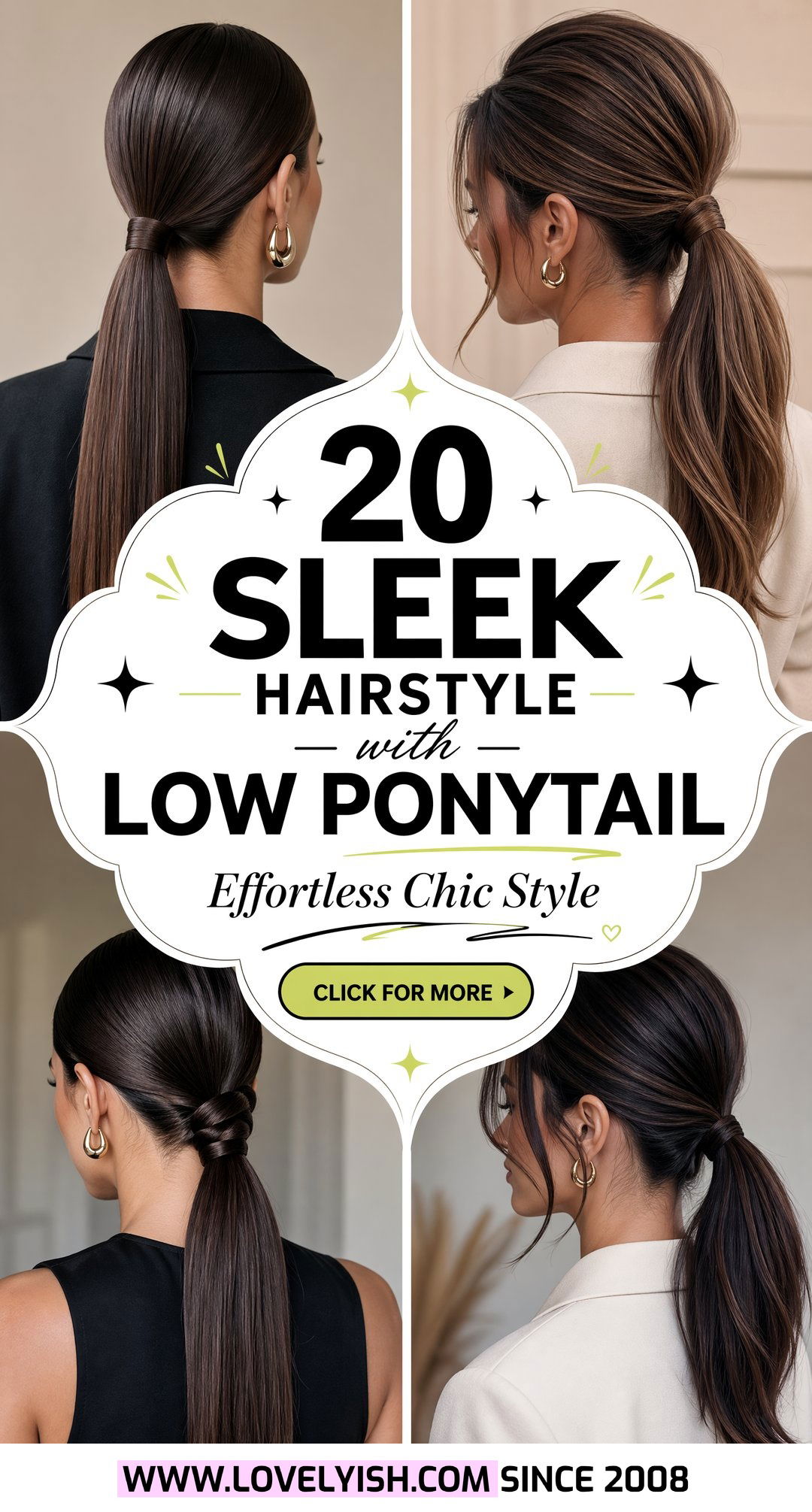 20 Sleek Hairstyle with Low Ponytail for Effortless Style - 20 Sleek Hairstyle with Low Ponytail for Effortless Style